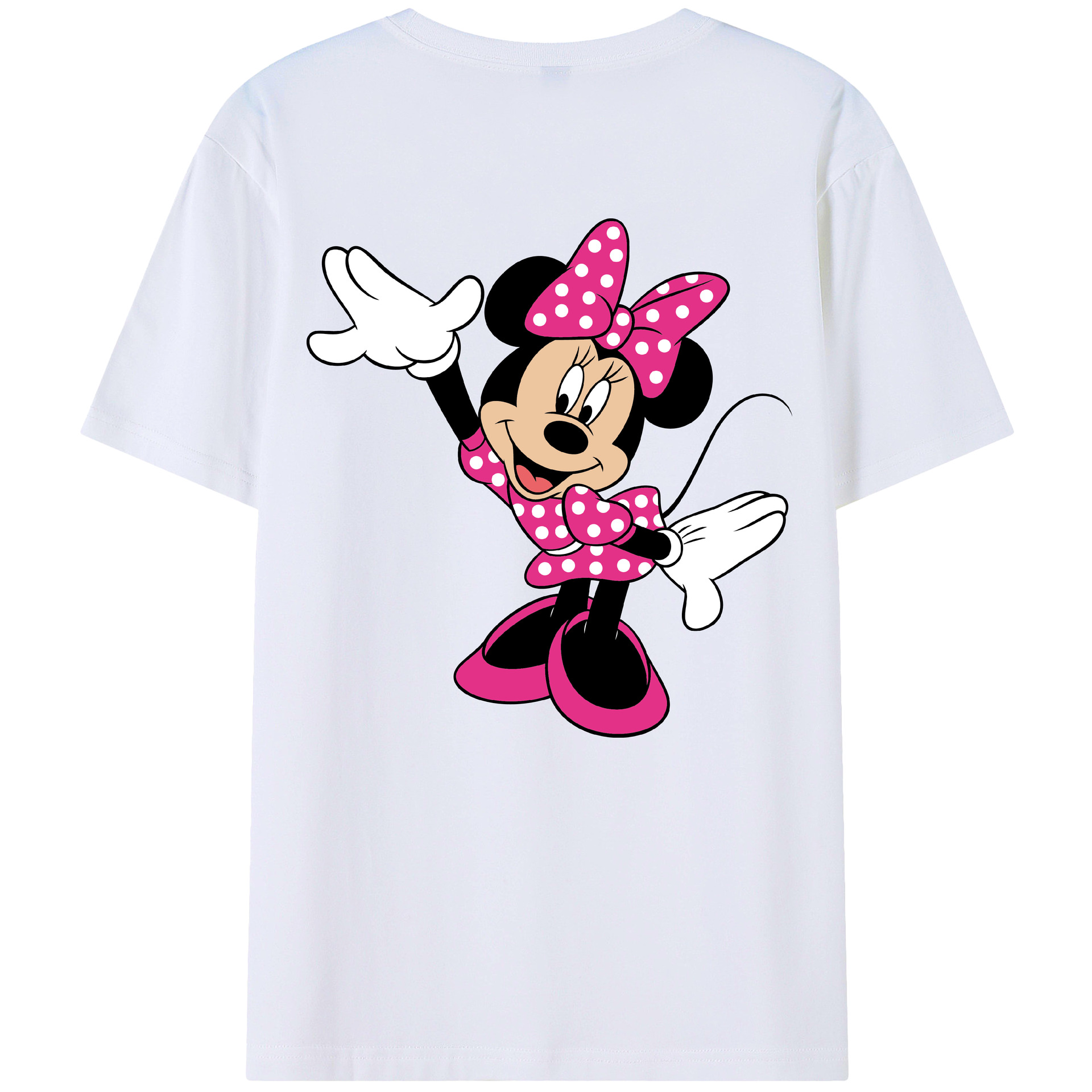 （画像用） ミッキーマウス Mickey Mouse レディース半袖Tシャツ(バックプリント)