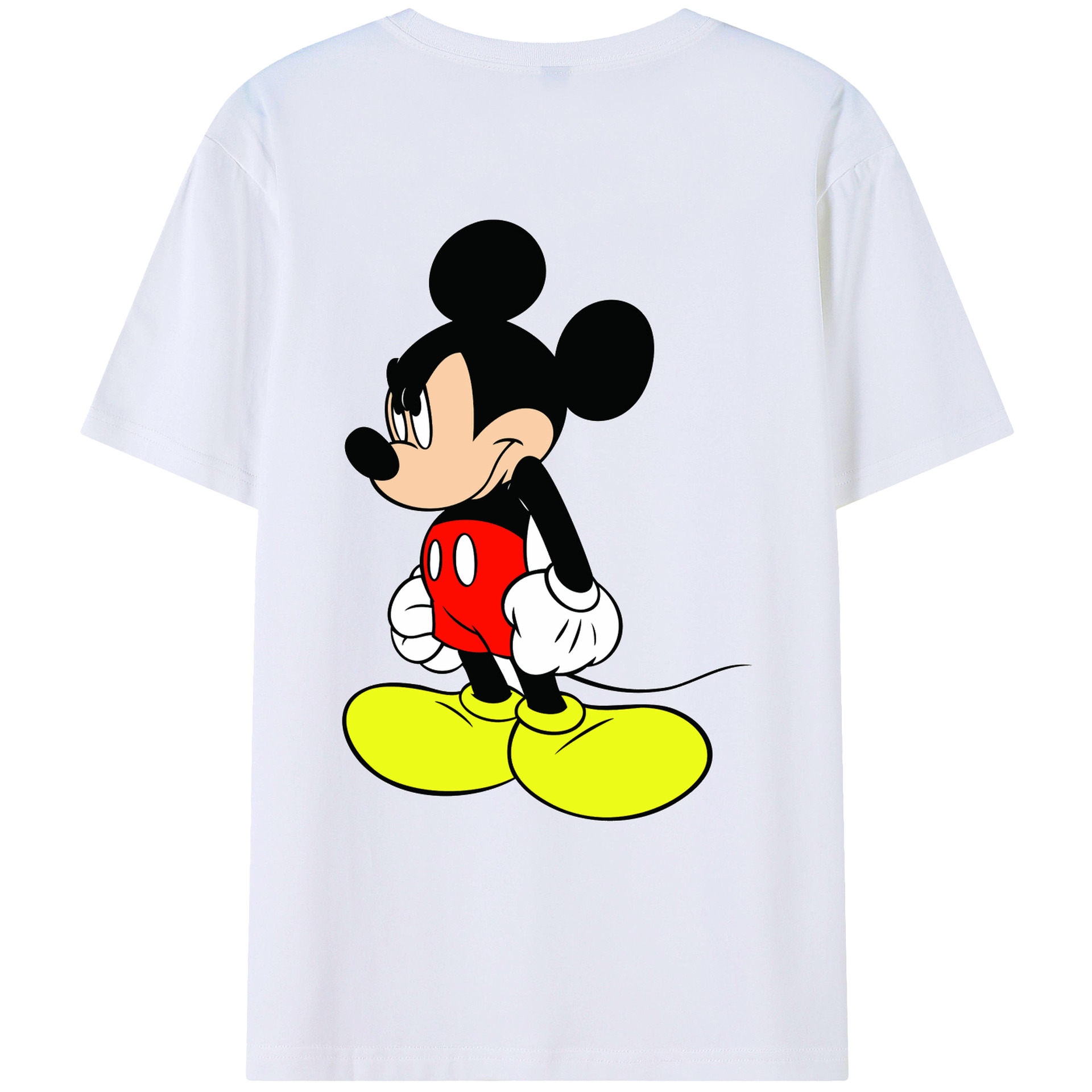 （画像用） ミッキーマウス Mickey Mouse レディース半袖Tシャツ(バックプリント)