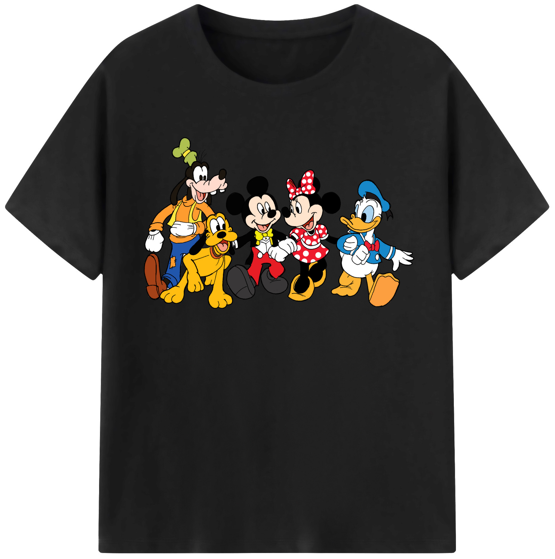 （画像用） ミッキーマウス Mickey Mouse レディースカジュアルプリントTシャツ（綿100％）