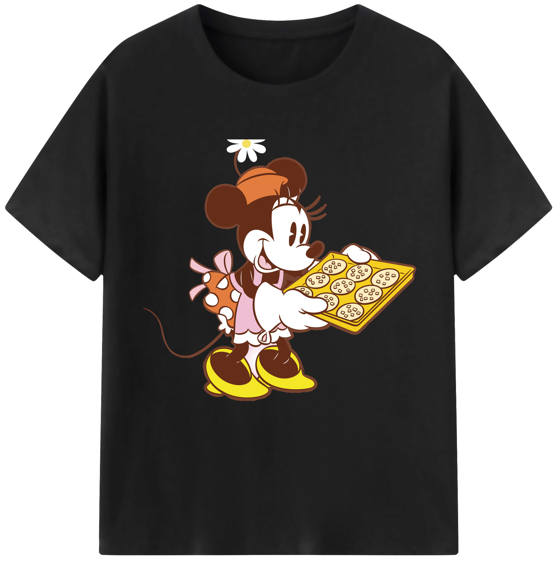 （画像用） ミッキーマウス Mickey Mouse レディースカジュアルプリントTシャツ（綿100％）