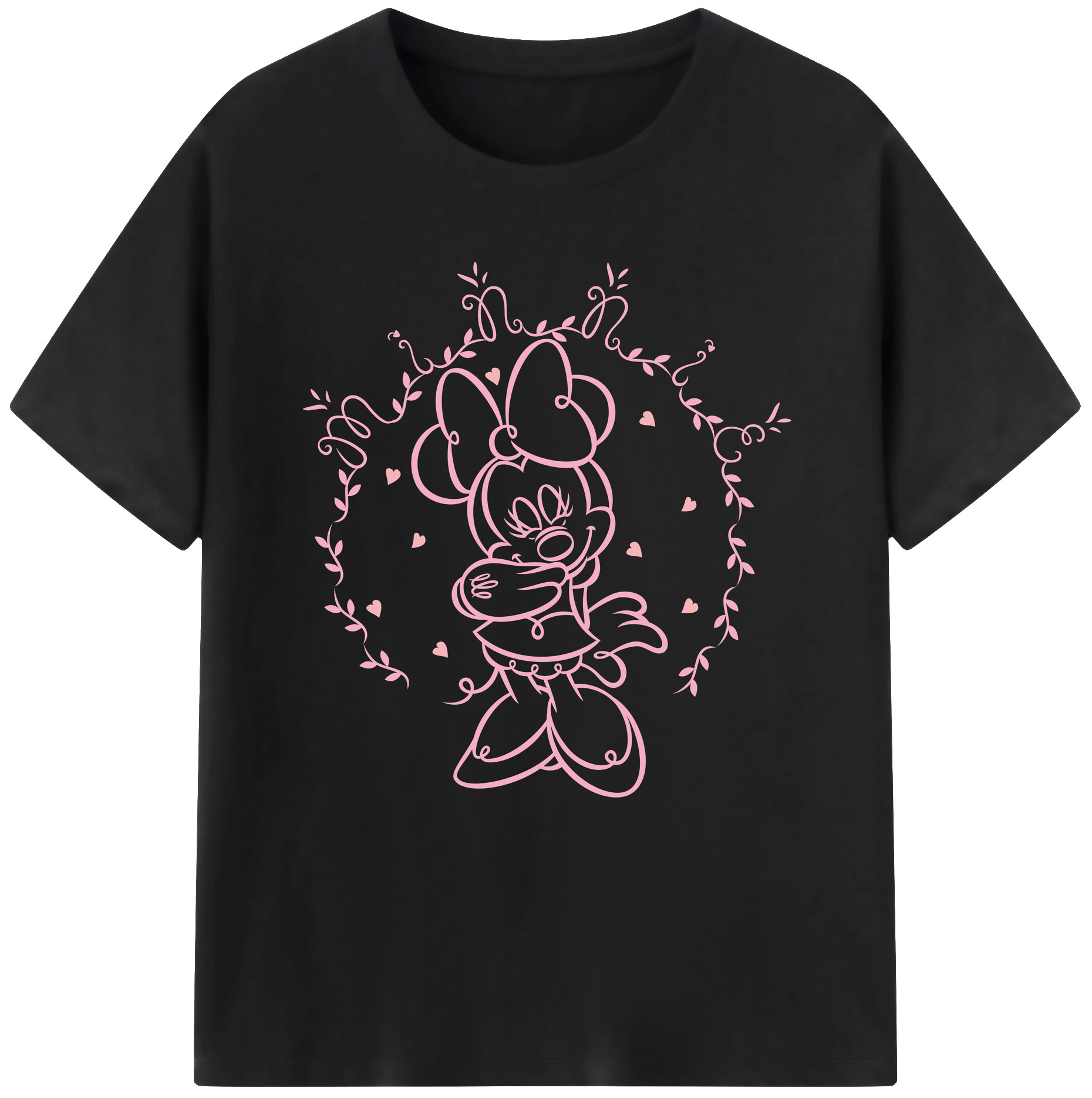 （画像用） ミッキーマウス Mickey Mouse レディースカジュアルプリントTシャツ（綿100％）