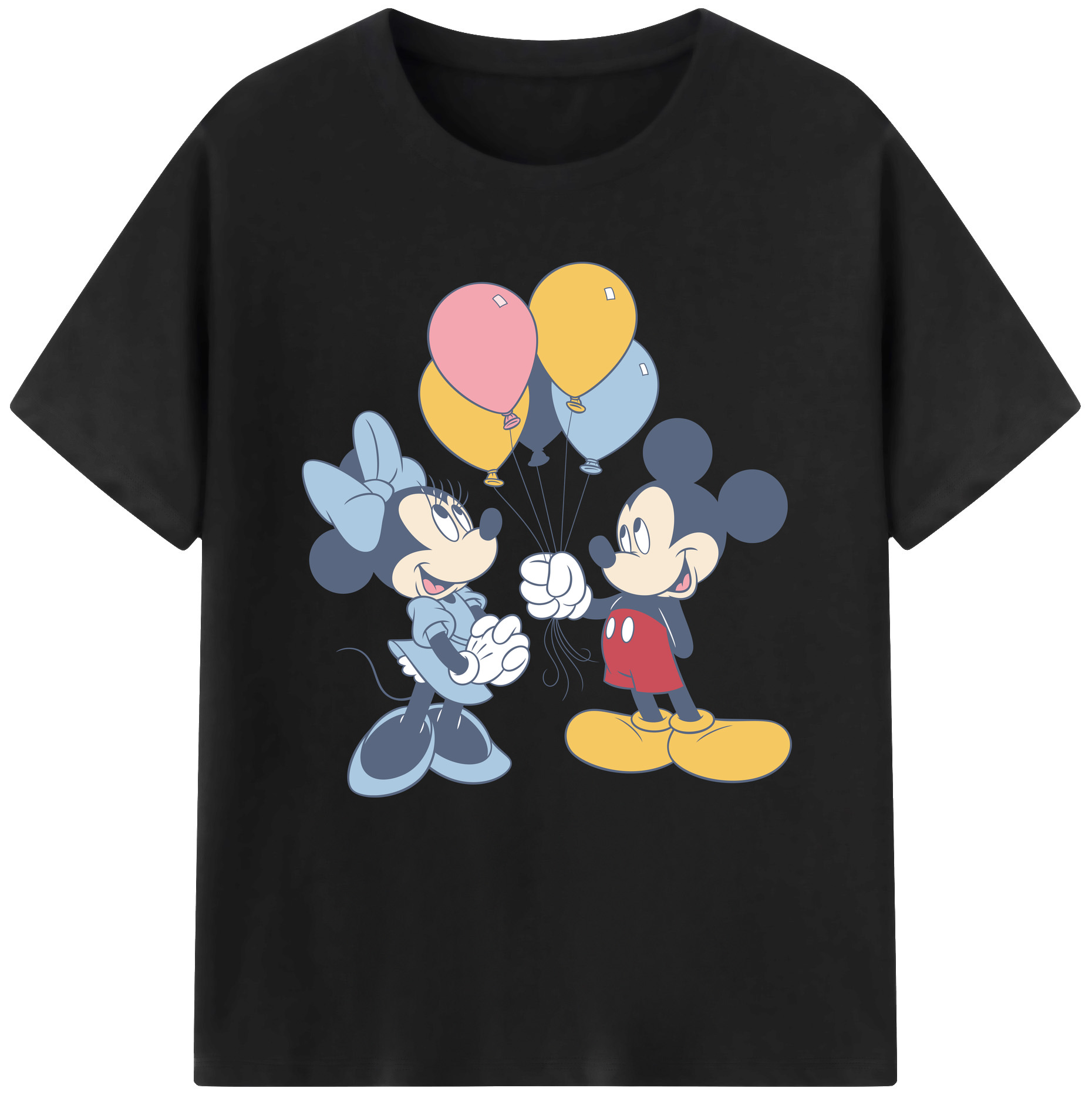 （画像用） ミッキーマウス Mickey Mouse レディースカジュアルプリントTシャツ（綿100％）