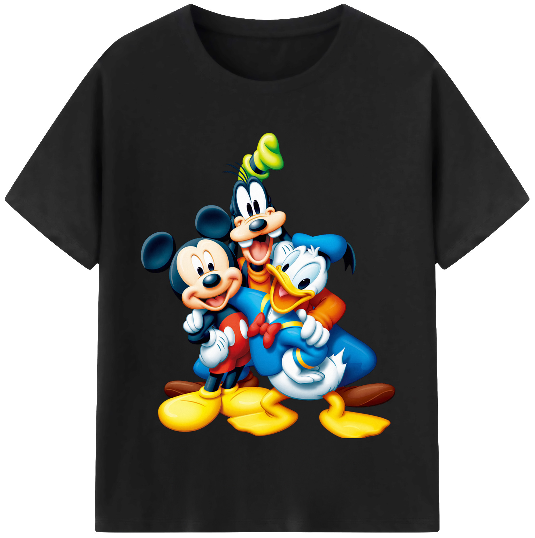 （画像用） ミッキーマウス Mickey Mouse レディースカジュアルプリントTシャツ（綿100％）