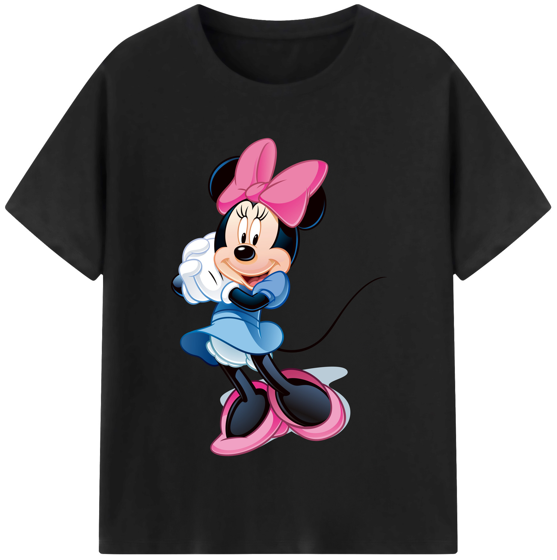 （画像用） ミッキーマウス Mickey Mouse レディースカジュアルプリントTシャツ（綿100％）