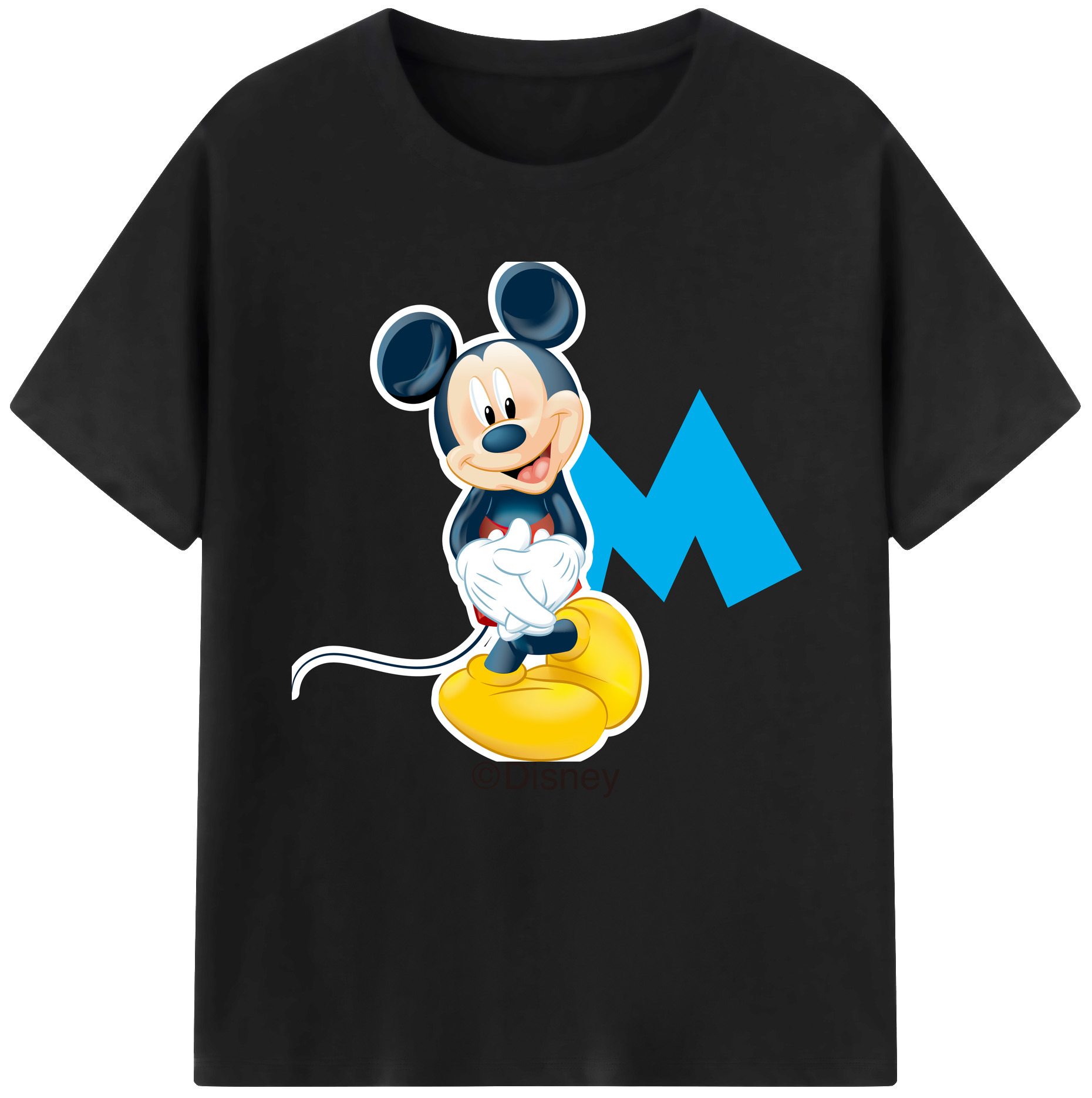 （画像用） ミッキーマウス Mickey Mouse レディースカジュアルプリントTシャツ（綿100％）