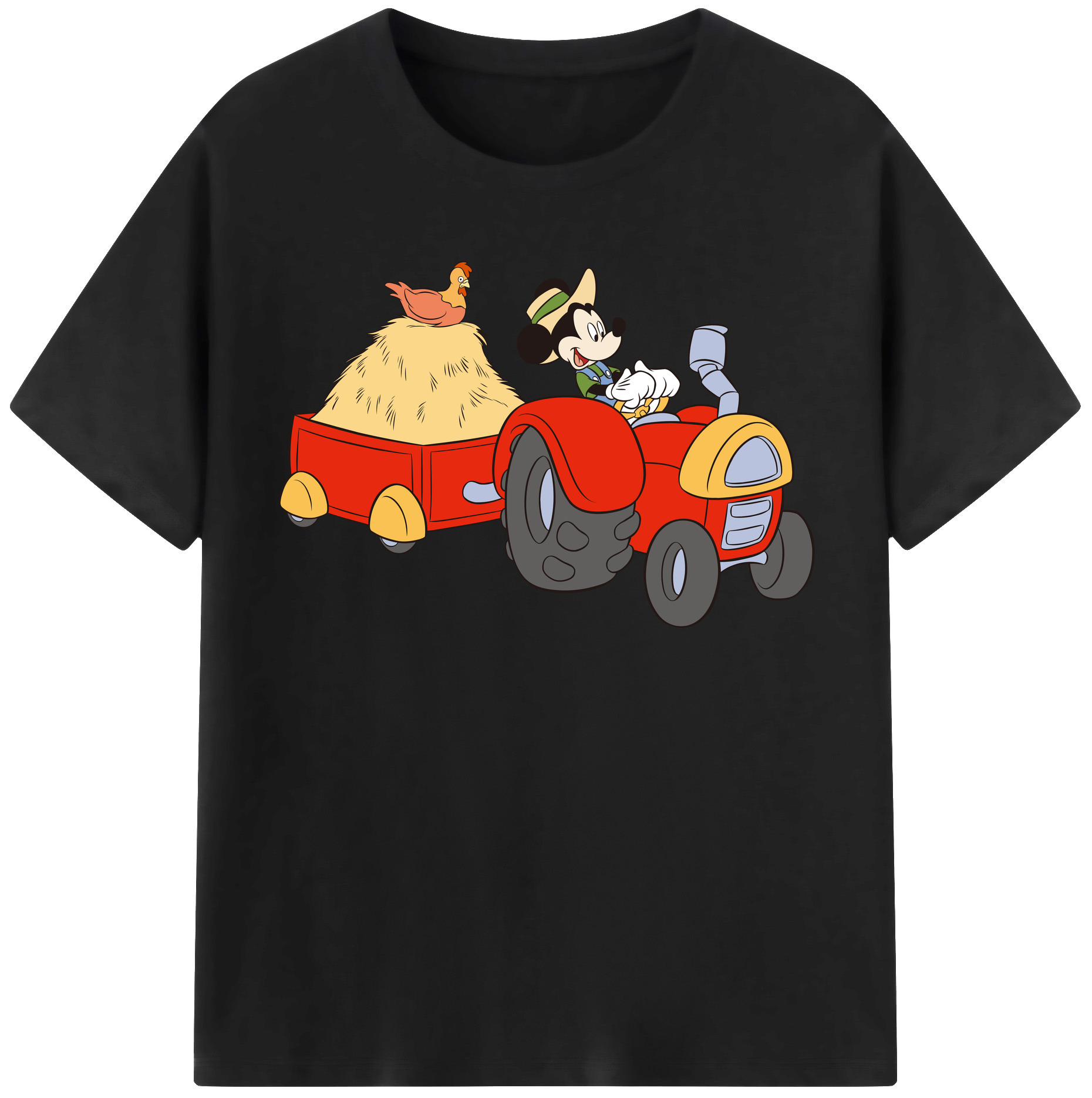 （画像用） ミッキーマウス Mickey Mouse レディースカジュアルプリントTシャツ（綿100％）