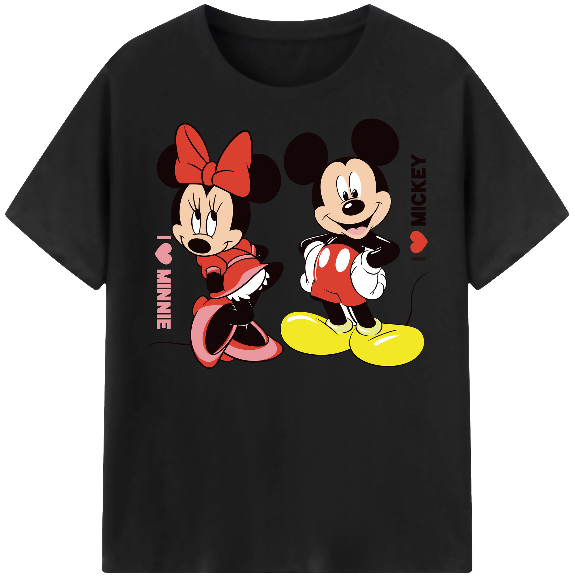 （画像用） ミッキーマウス Mickey Mouse レディースカジュアルプリントTシャツ（綿100％）