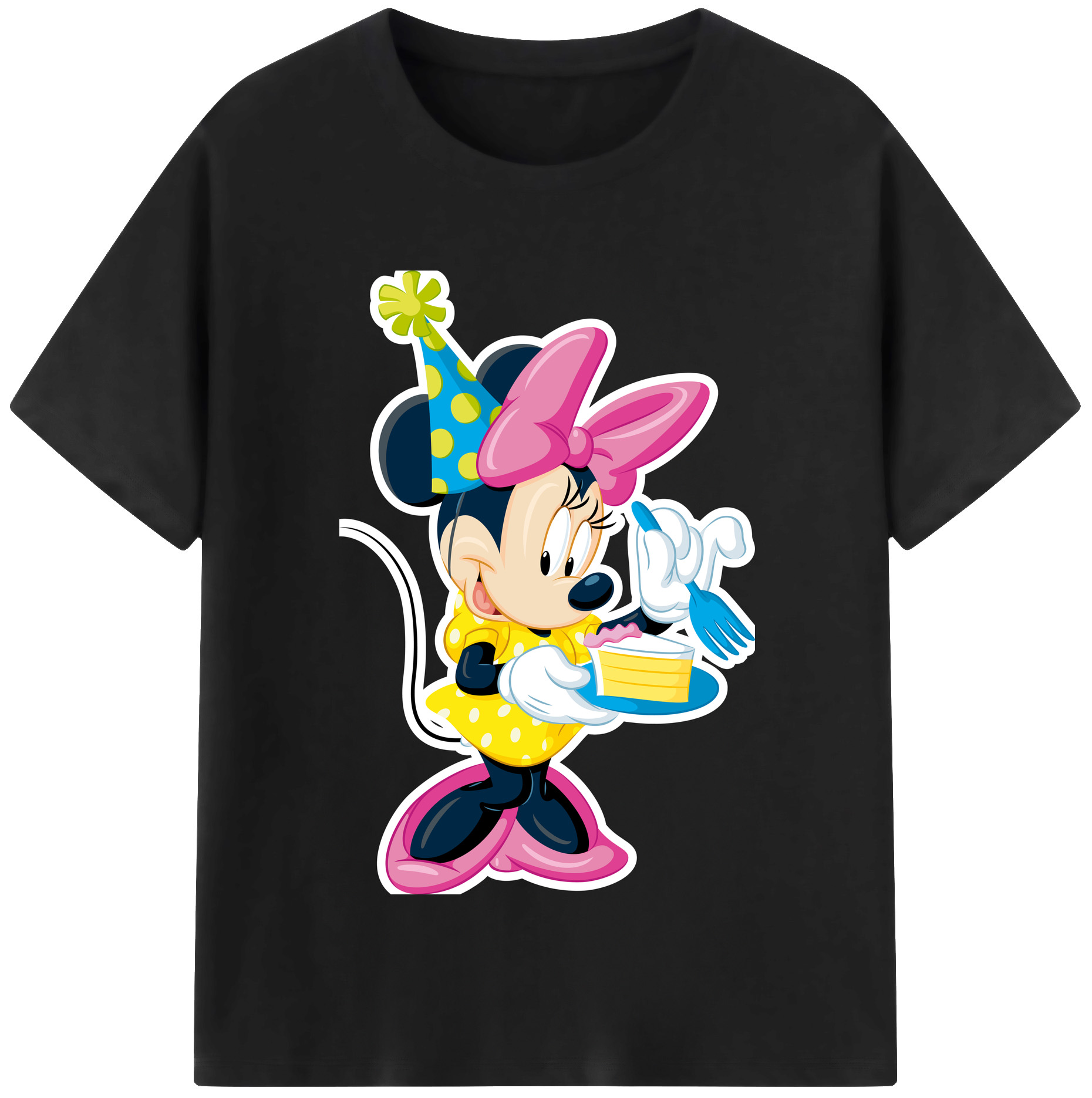 （画像用） ミッキーマウス Mickey Mouse レディースカジュアルプリントTシャツ（綿100％）