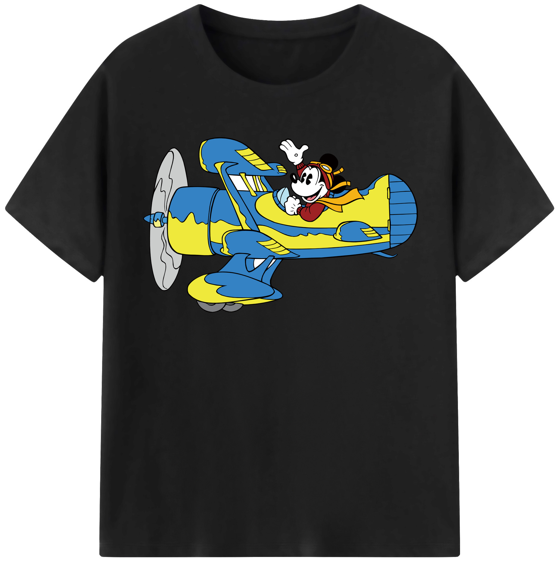 （画像用） ミッキーマウス Mickey Mouse レディースカジュアルプリントTシャツ（綿100％）