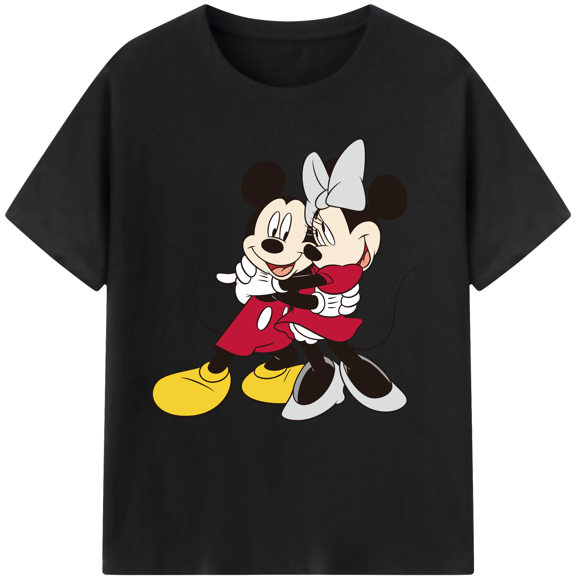 （画像用） ミッキーマウス Mickey Mouse レディースカジュアルプリントTシャツ（綿100％）