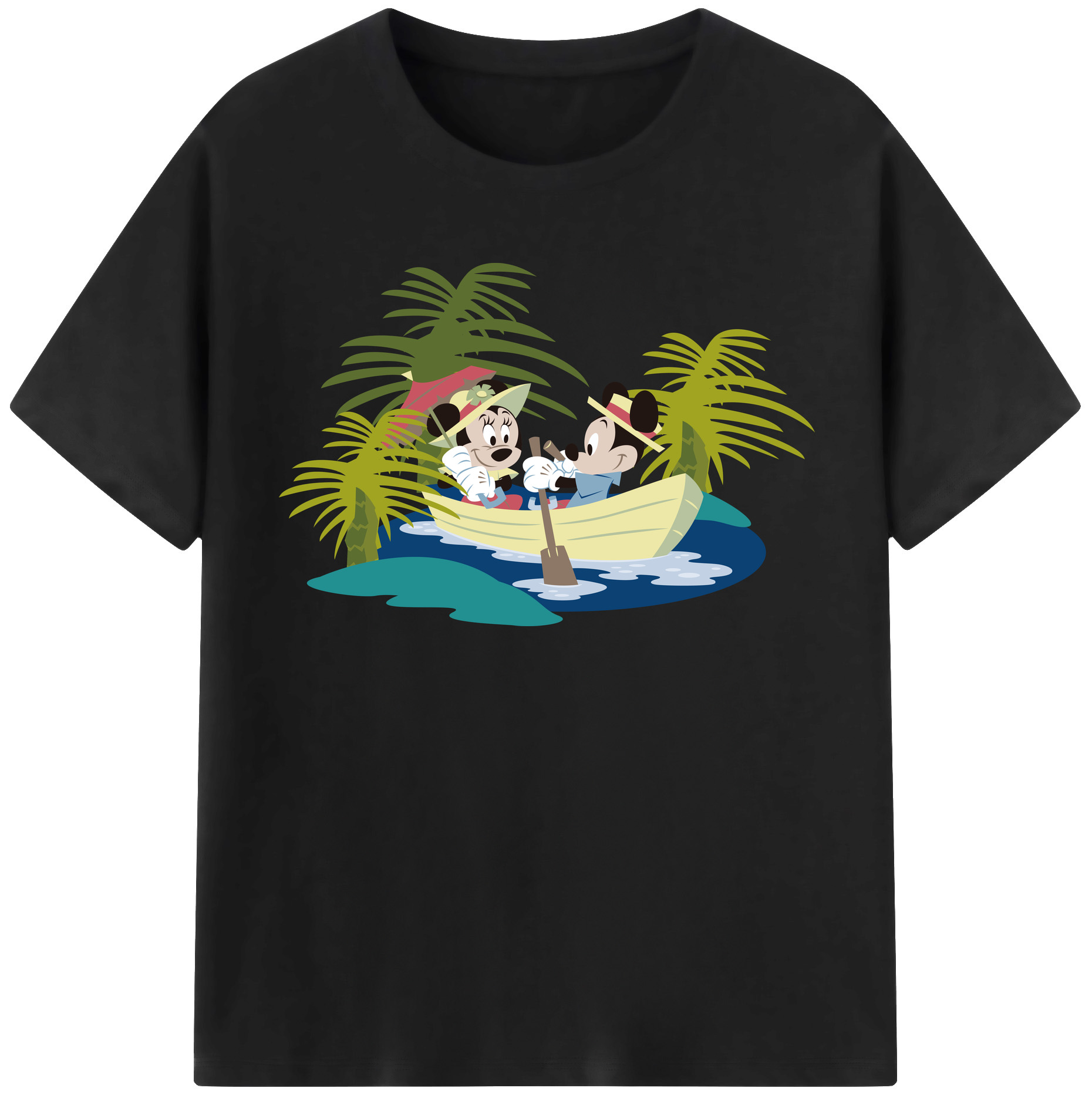 （画像用） ミッキーマウス Mickey Mouse レディースカジュアルプリントTシャツ（綿100％）
