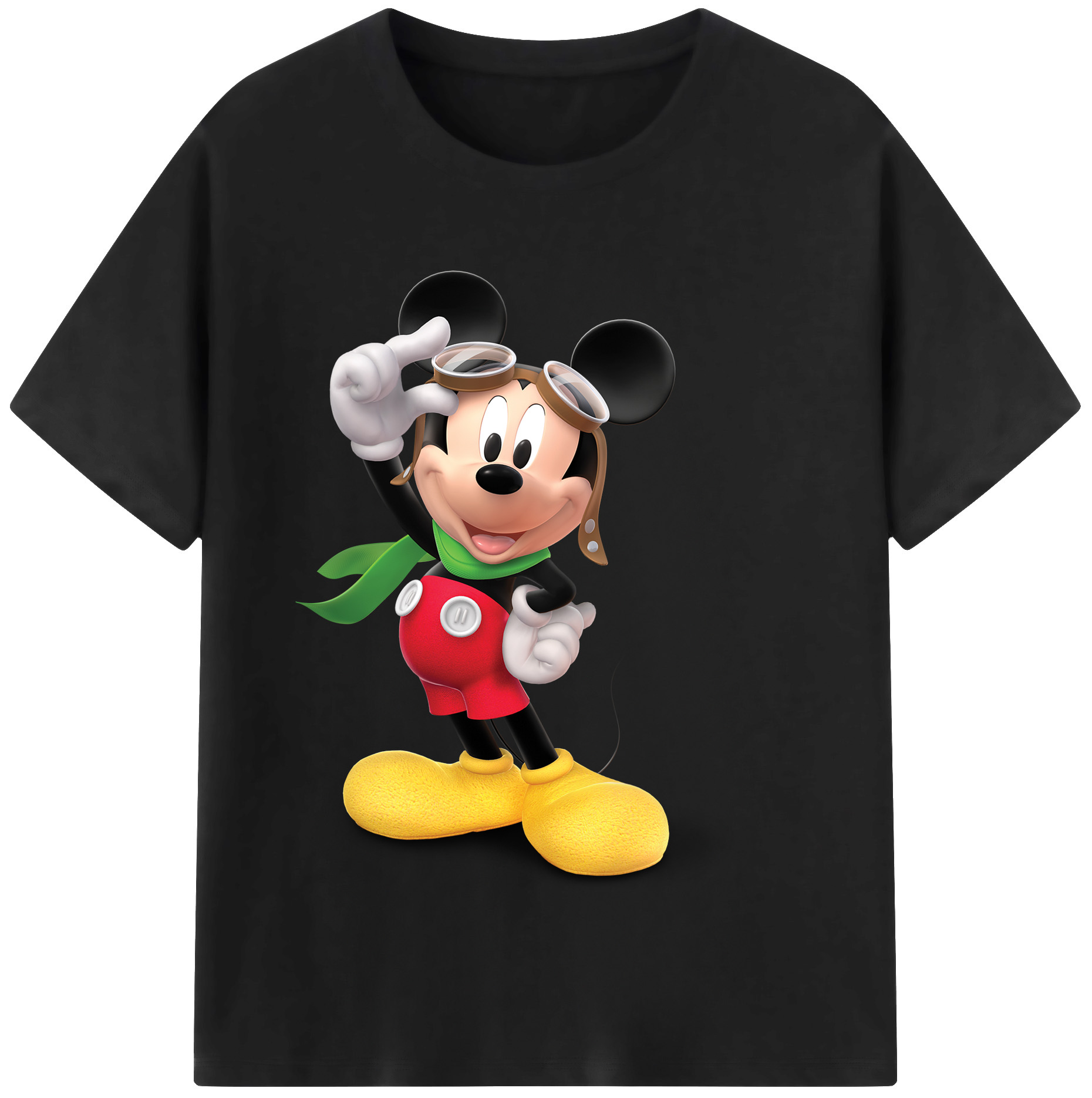 （画像用） ミッキーマウス Mickey Mouse レディースカジュアルプリントTシャツ（綿100％）