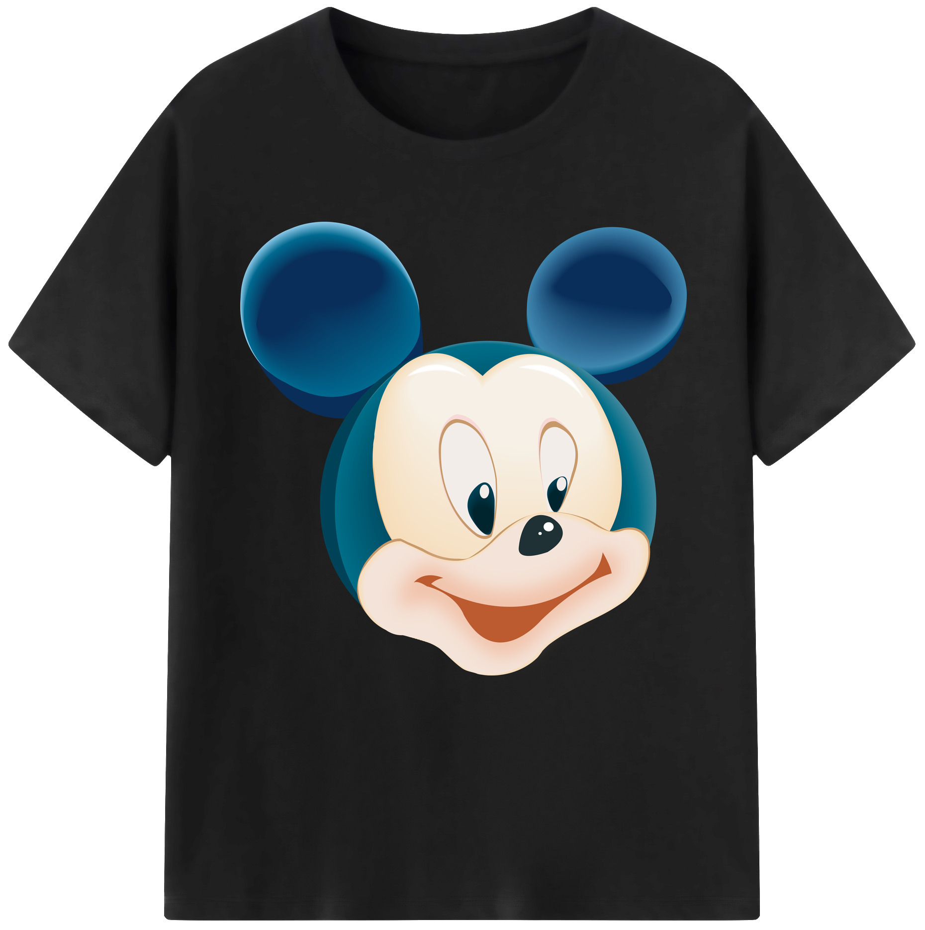 （画像用） ミッキーマウス Mickey Mouse レディースカジュアルプリントTシャツ（綿100％）