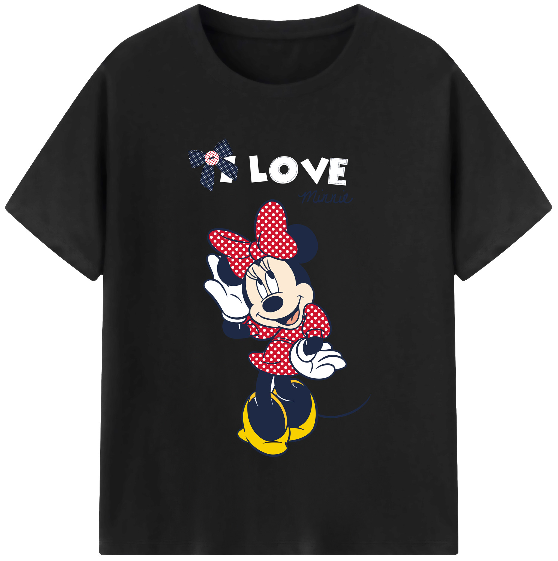 （画像用） ミッキーマウス Mickey Mouse レディースカジュアルプリントTシャツ（綿100％）