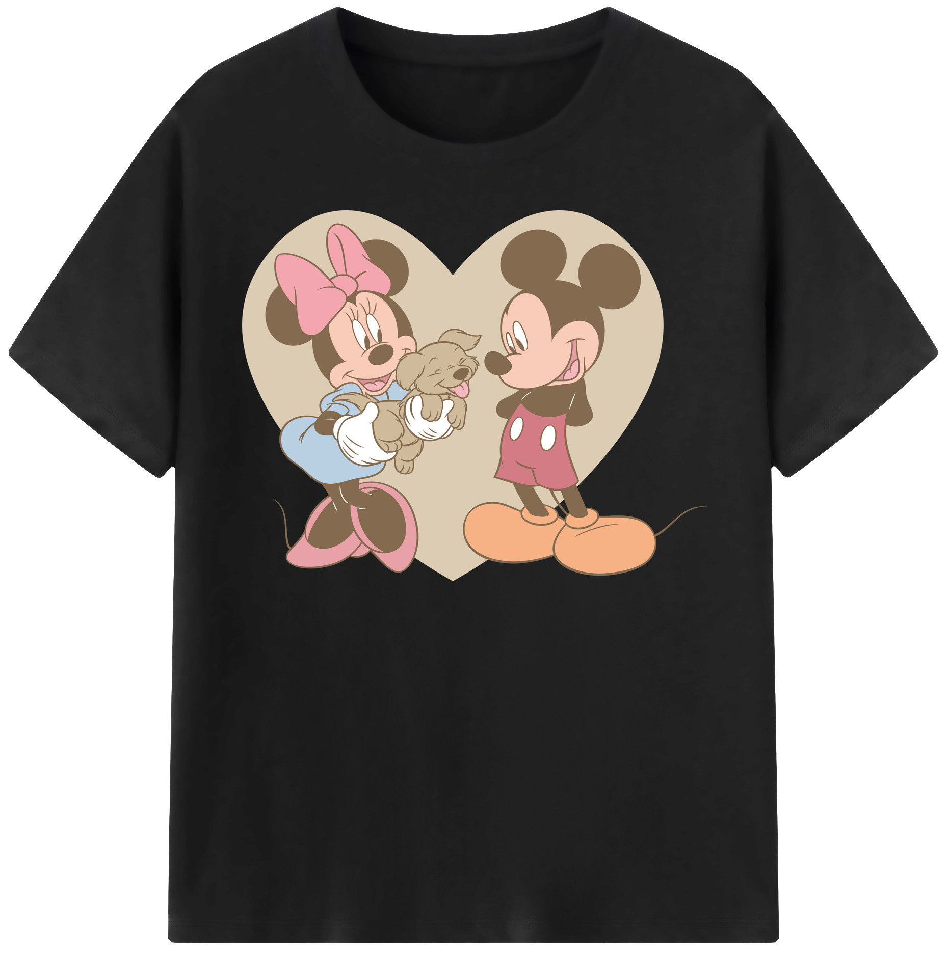 （画像用） ミッキーマウス Mickey Mouse レディースカジュアルプリントTシャツ（綿100％）