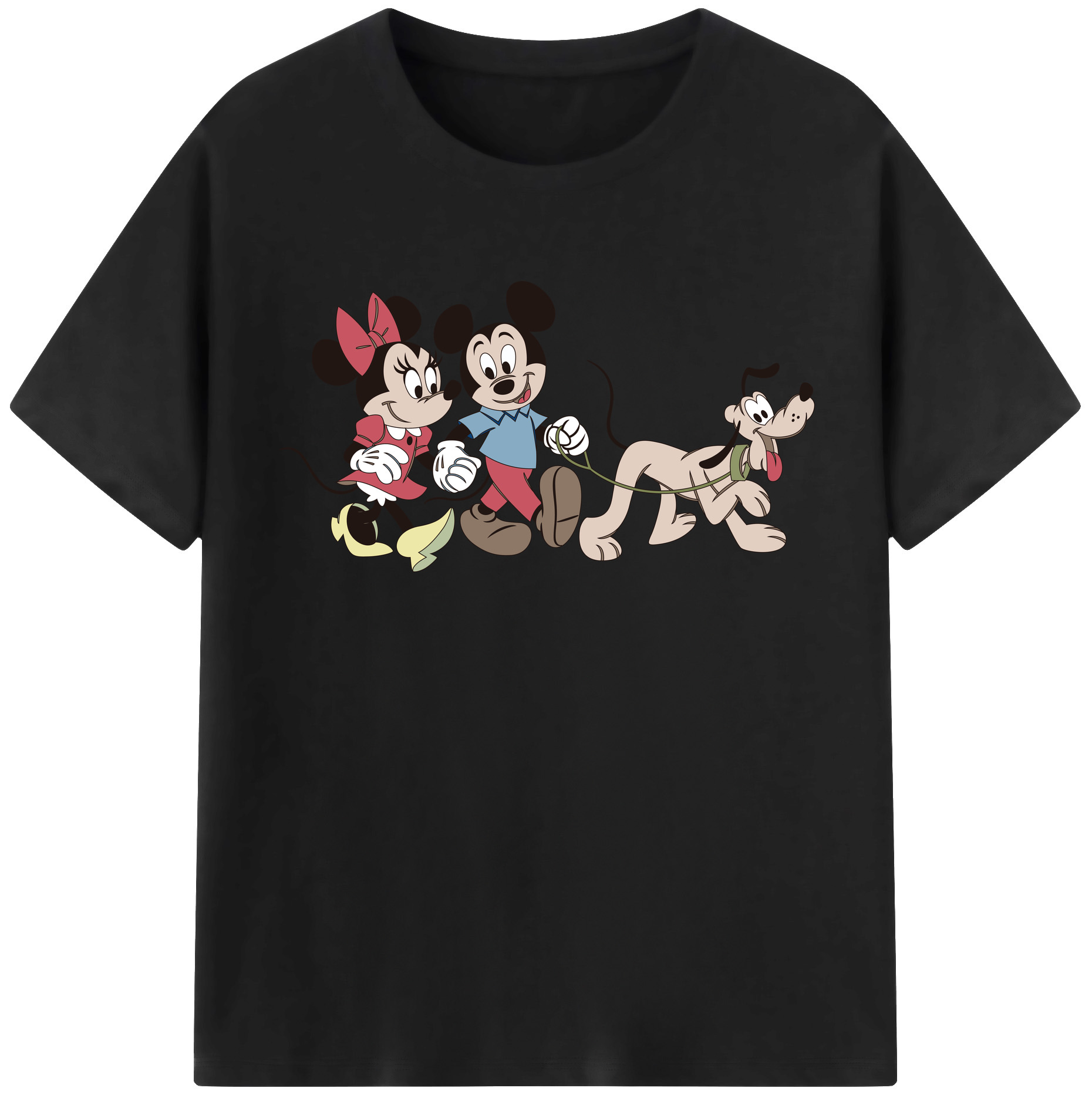 （画像用） ミッキーマウス Mickey Mouse レディースカジュアルプリントTシャツ（綿100％）