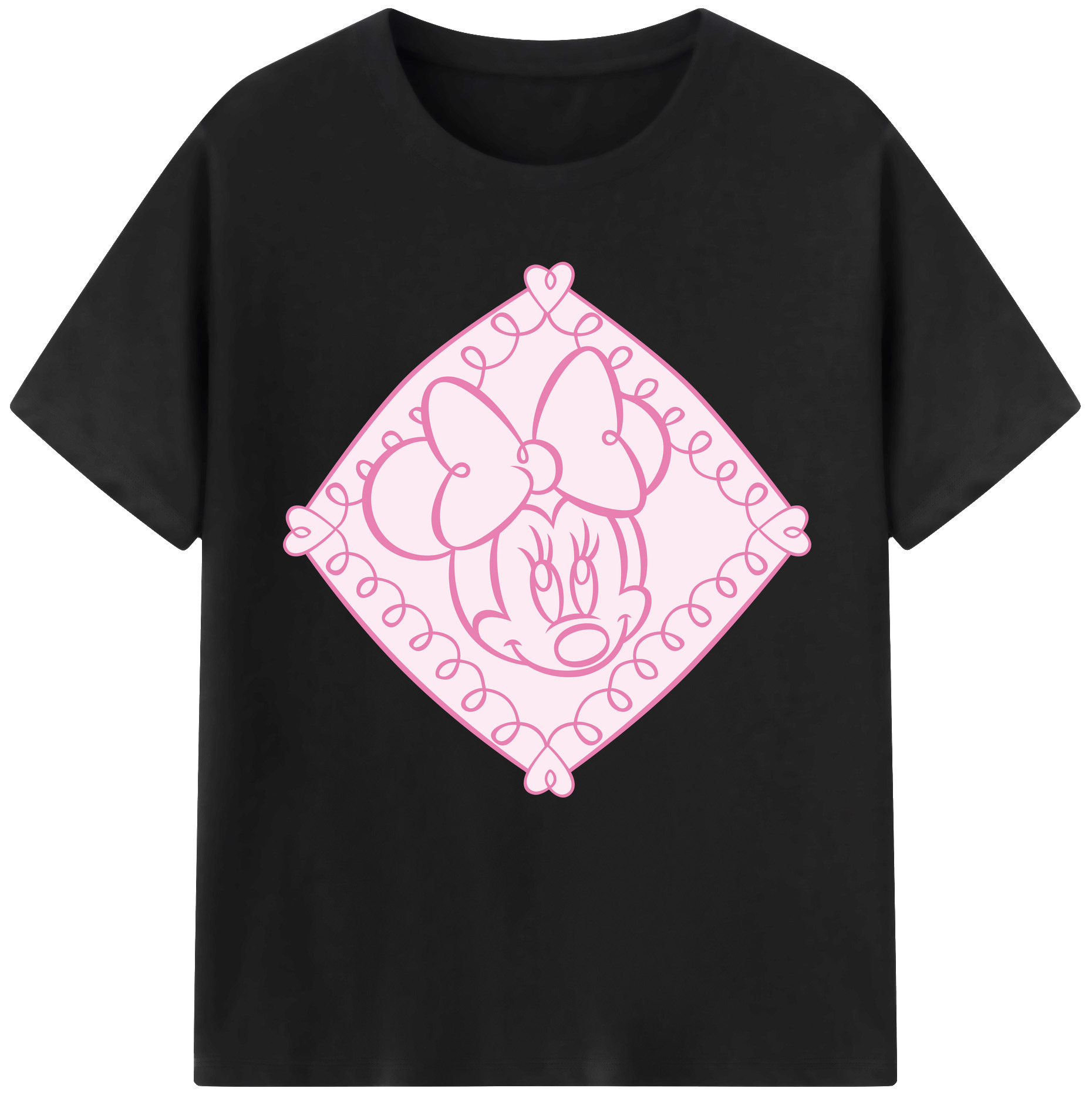 （画像用） ミッキーマウス Mickey Mouse レディースカジュアルプリントTシャツ（綿100％）