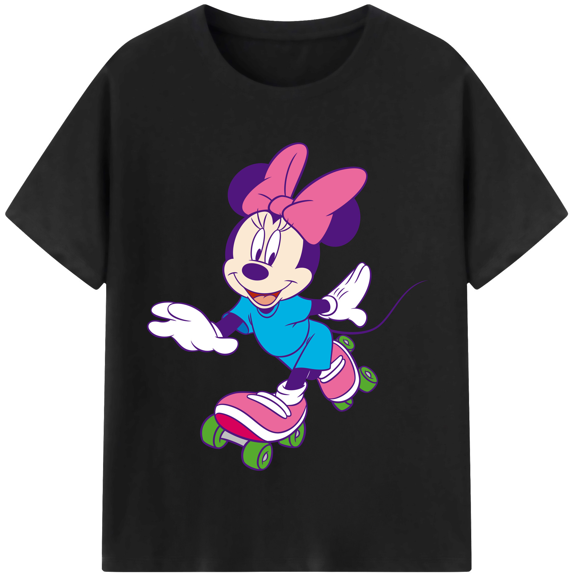 ミッキーマウス Mickey Mouse レディースカジュアルプリントTシャツ（綿100％）