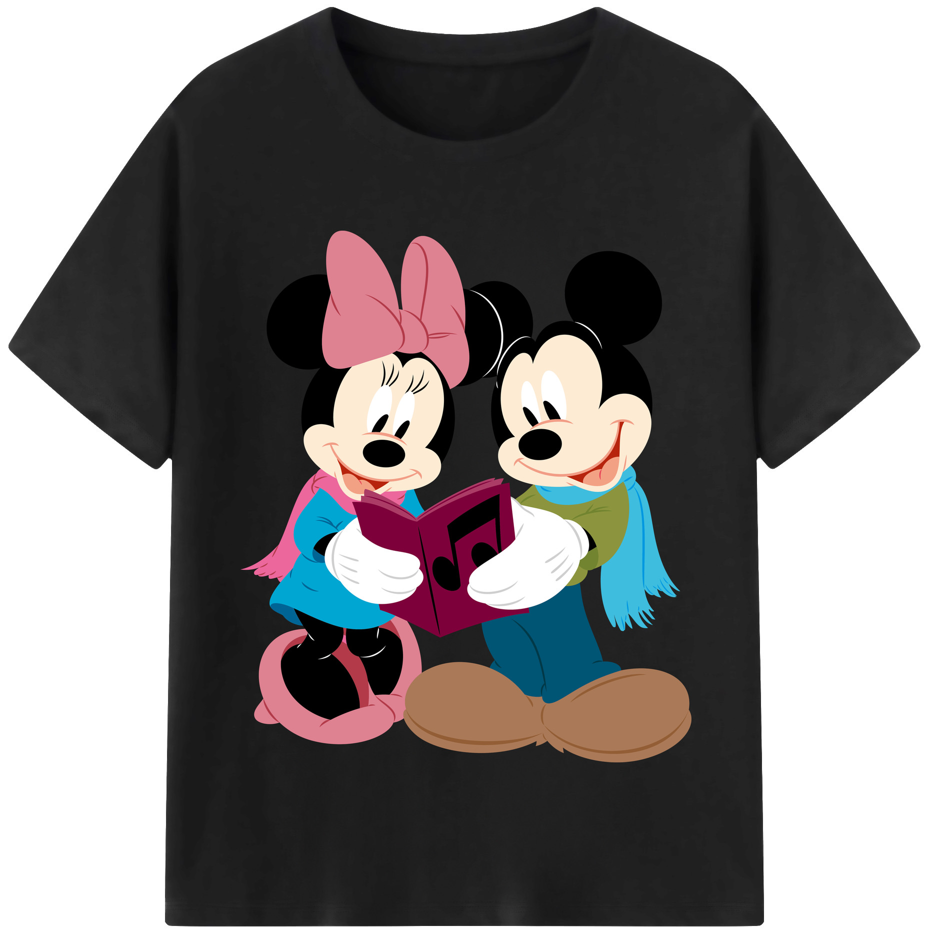 （画像用） ミッキーマウス Mickey Mouse レディースカジュアルプリントTシャツ（綿100％）