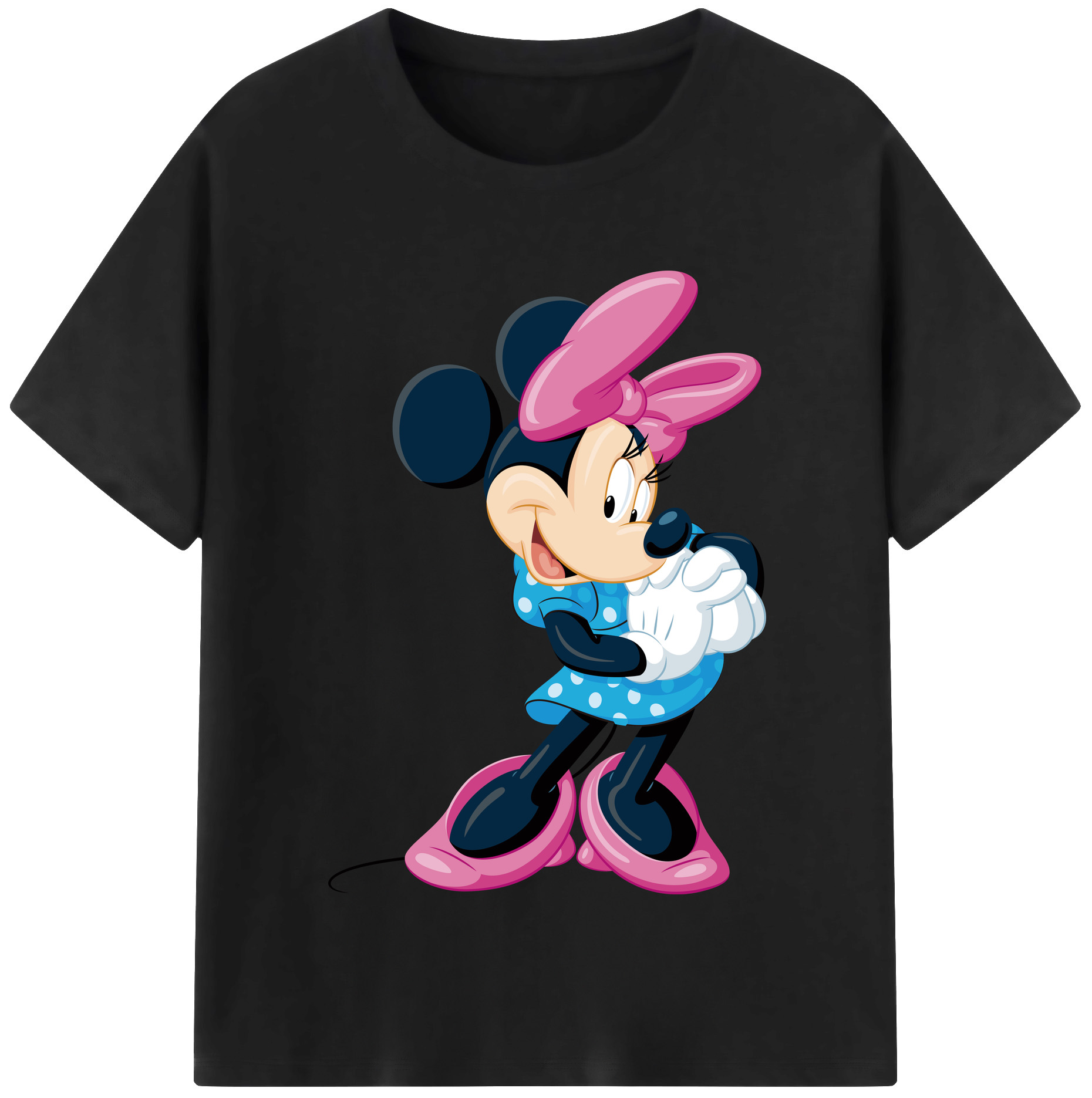 （画像用） ミッキーマウス Mickey Mouse レディースカジュアルプリントTシャツ（綿100％）
