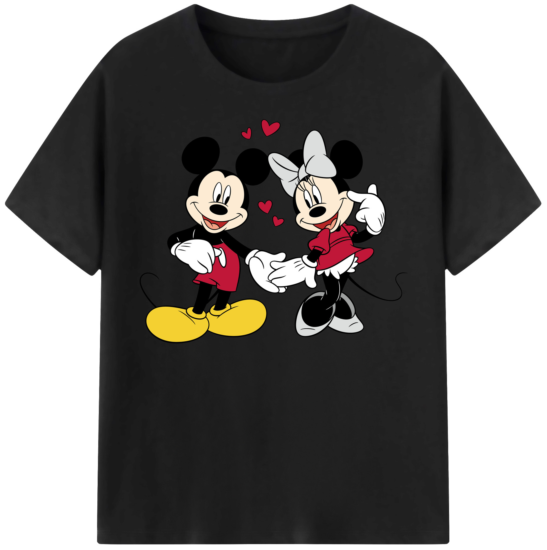 （画像用） ミッキーマウス Mickey Mouse レディースカジュアルプリントTシャツ（綿100％）