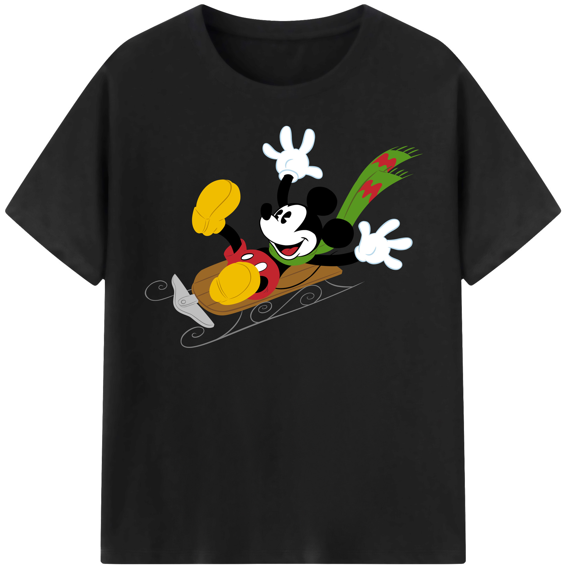 （画像用） ミッキーマウス Mickey Mouse レディースカジュアルプリントTシャツ（綿100％）