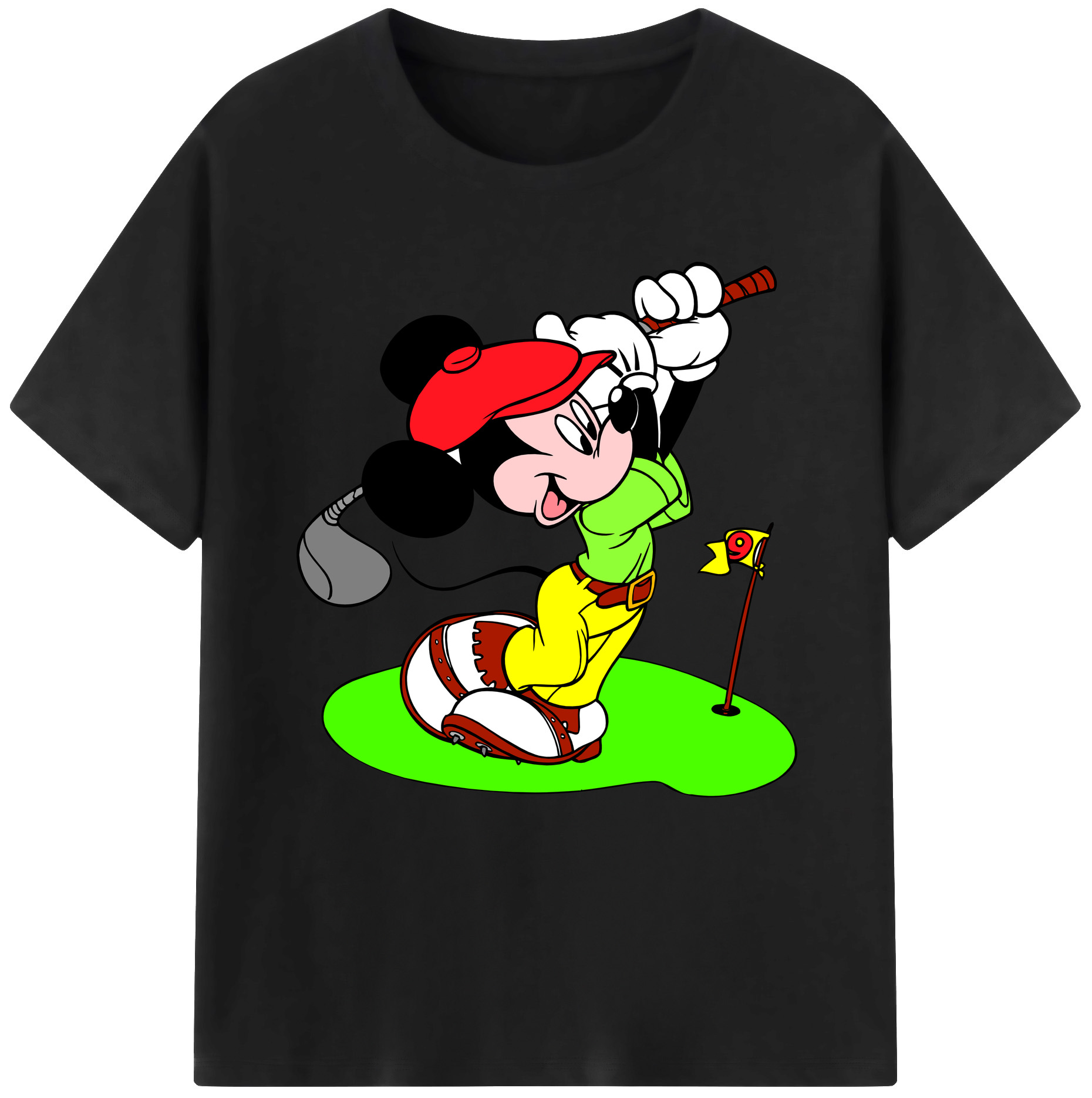 （画像用） ミッキーマウス Mickey Mouse レディースカジュアルプリントTシャツ（綿100％）