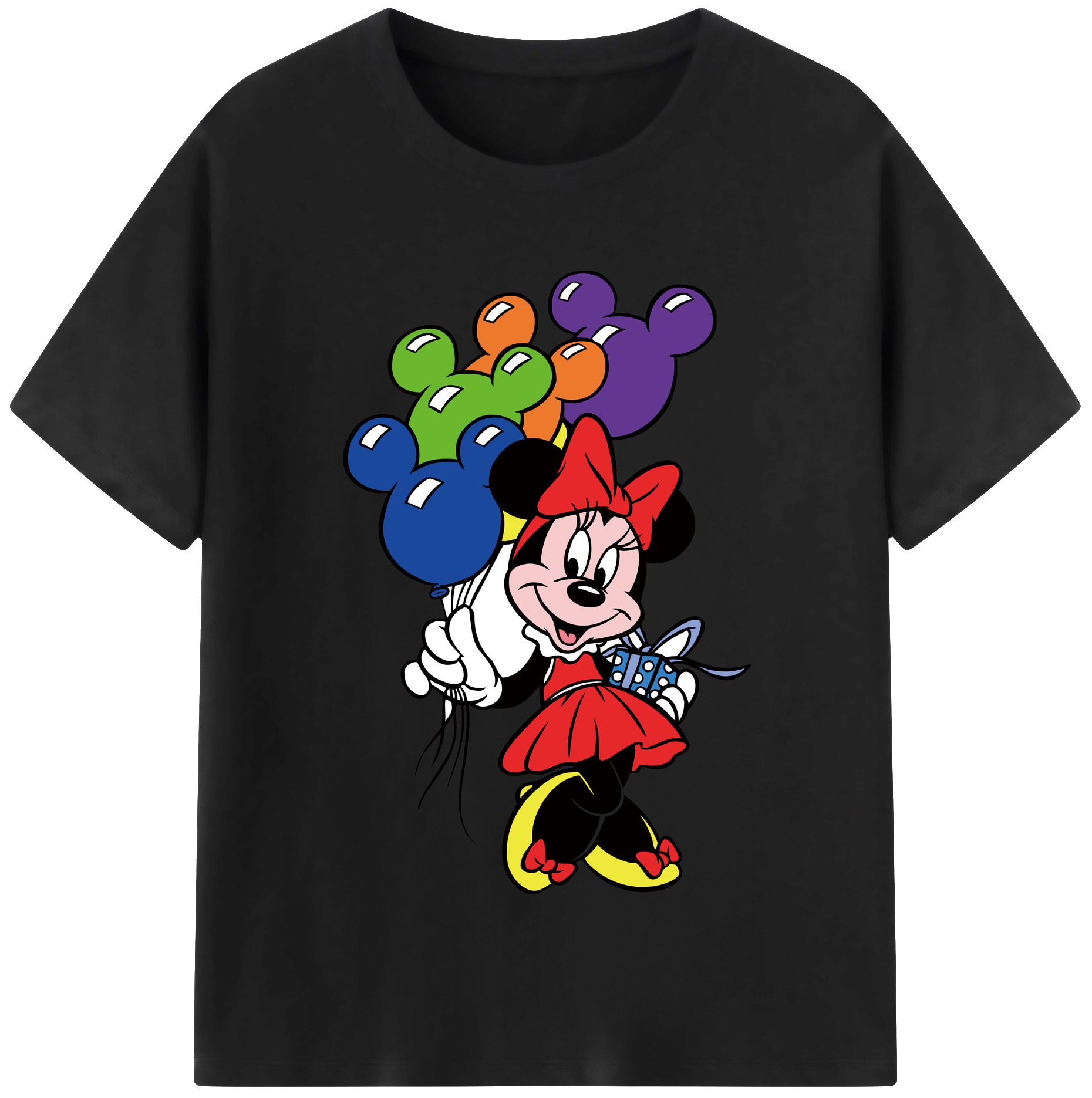 （画像用） ミッキーマウス Mickey Mouse レディースカジュアルプリントTシャツ（綿100％）