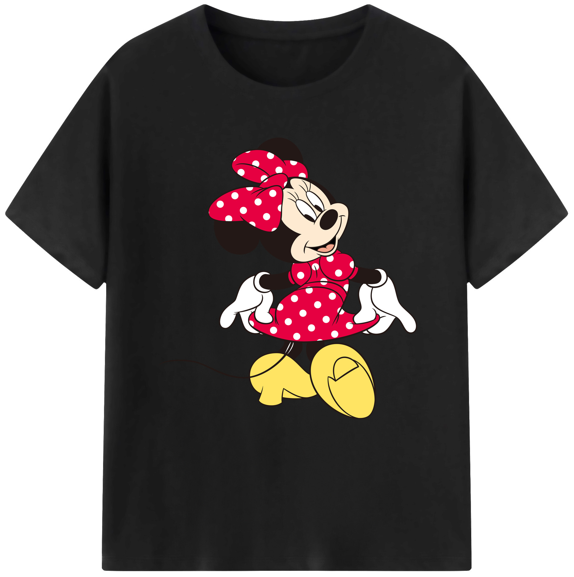 （画像用） ミッキーマウス Mickey Mouse レディースカジュアルプリントTシャツ（綿100％）