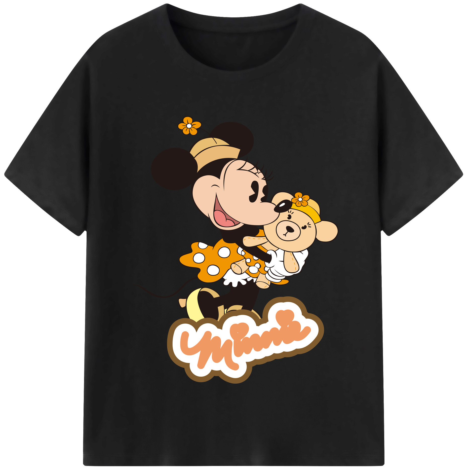 （画像用） ミッキーマウス Mickey Mouse レディースカジュアルプリントTシャツ（綿100％）