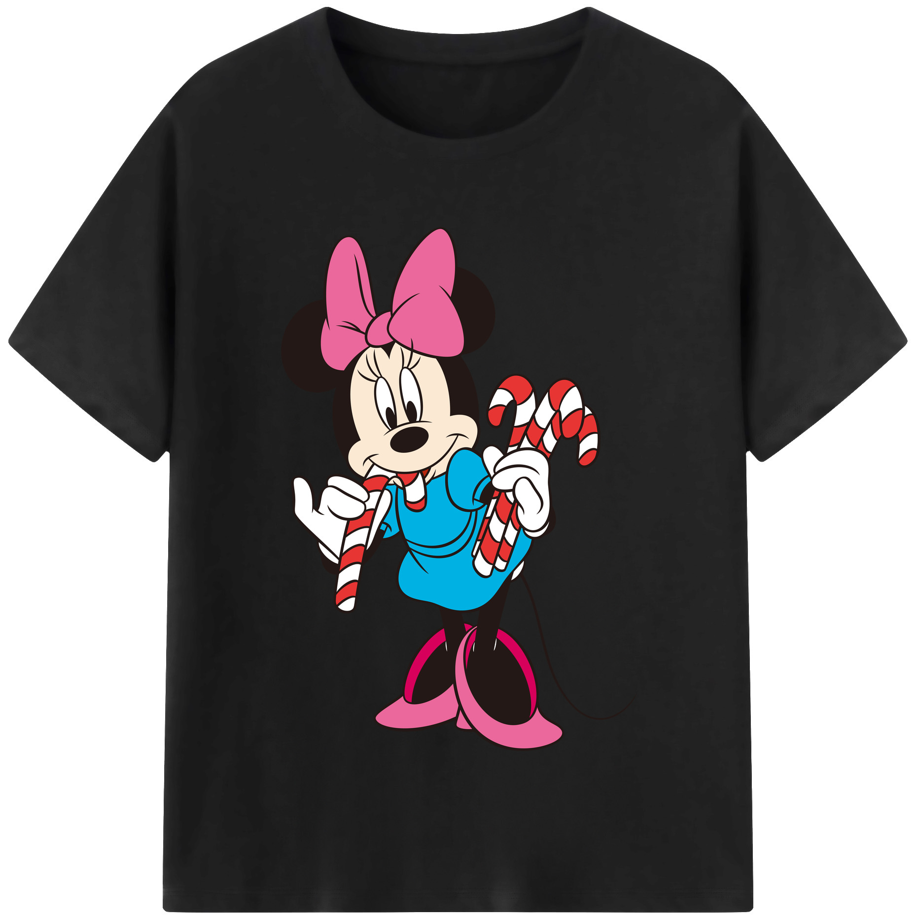 （画像用） ミッキーマウス Mickey Mouse レディースカジュアルプリントTシャツ（綿100％）