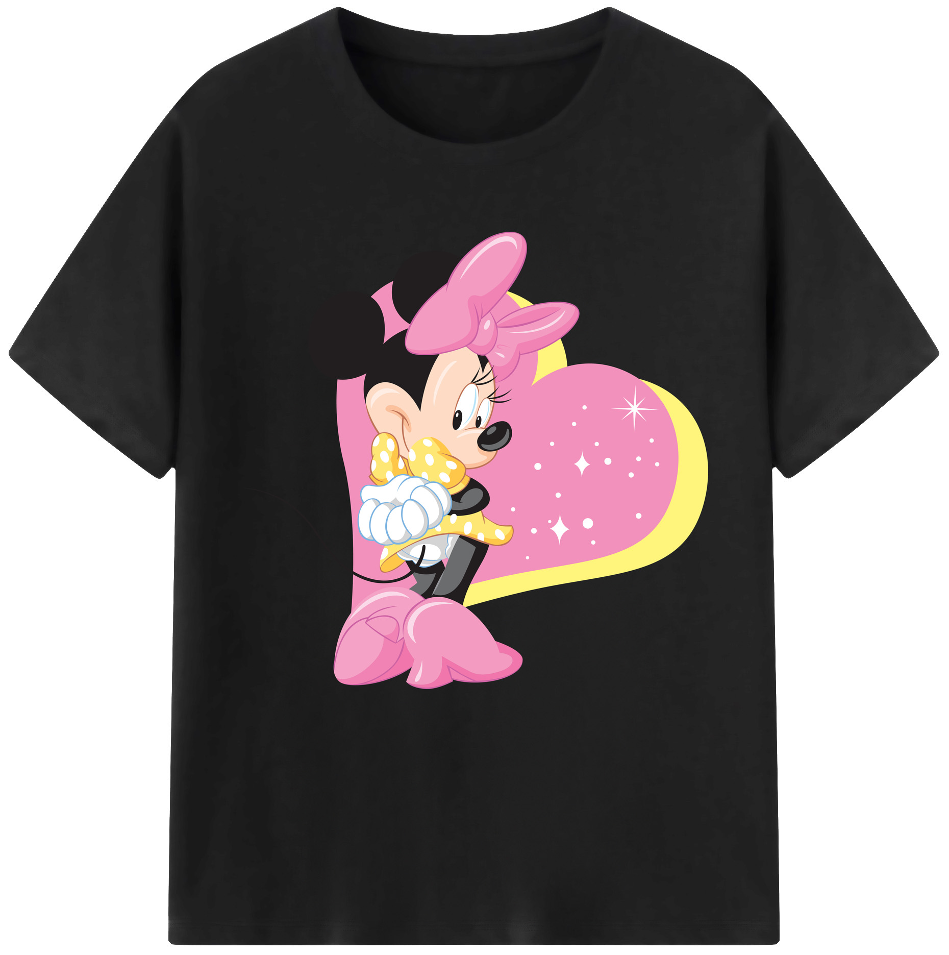 （画像用） ミッキーマウス Mickey Mouse レディースカジュアルプリントTシャツ（綿100％）