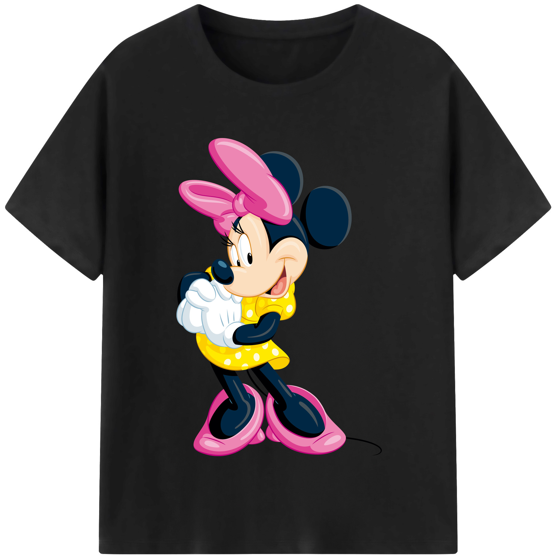 （画像用） ミッキーマウス Mickey Mouse レディースカジュアルプリントTシャツ（綿100％）
