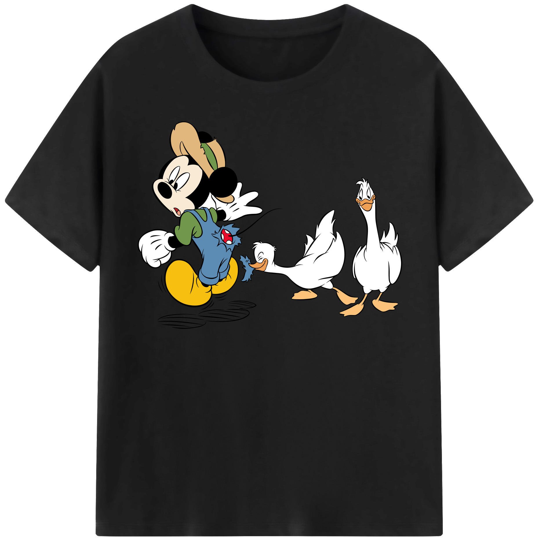 （画像用） ミッキーマウス Mickey Mouse レディースカジュアルプリントTシャツ（綿100％）