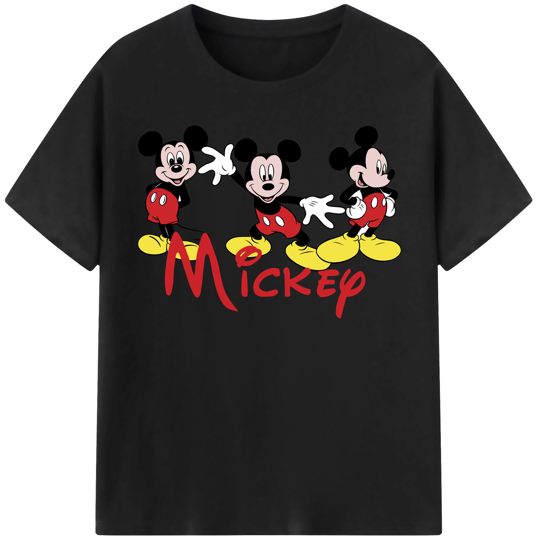 （画像用） ミッキーマウス Mickey Mouse レディースカジュアルプリントTシャツ（綿100％）