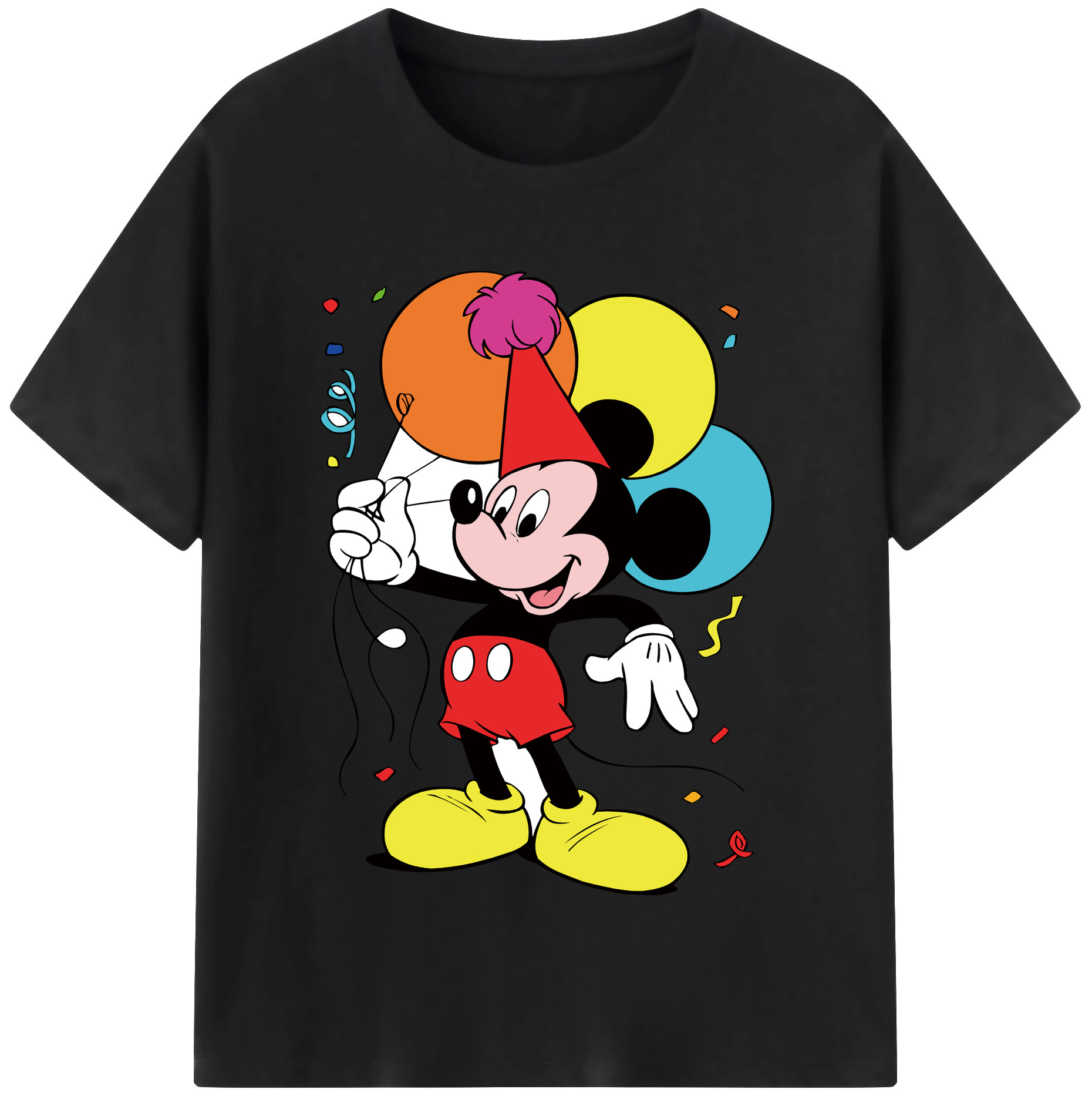 （画像用） ミッキーマウス Mickey Mouse レディースカジュアルプリントTシャツ（綿100％）