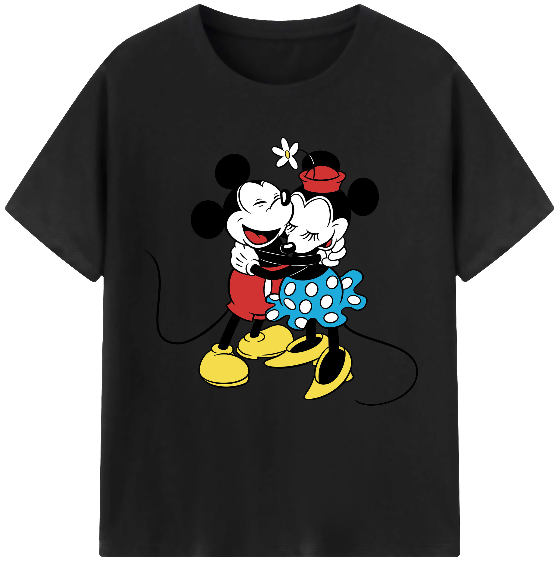（画像用） ミッキーマウス Mickey Mouse レディースカジュアルプリントTシャツ（綿100％）