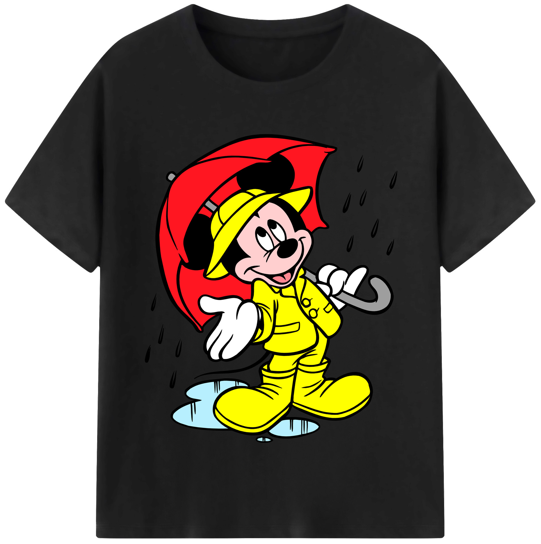 （画像用） ミッキーマウス Mickey Mouse レディースカジュアルプリントTシャツ（綿100％）