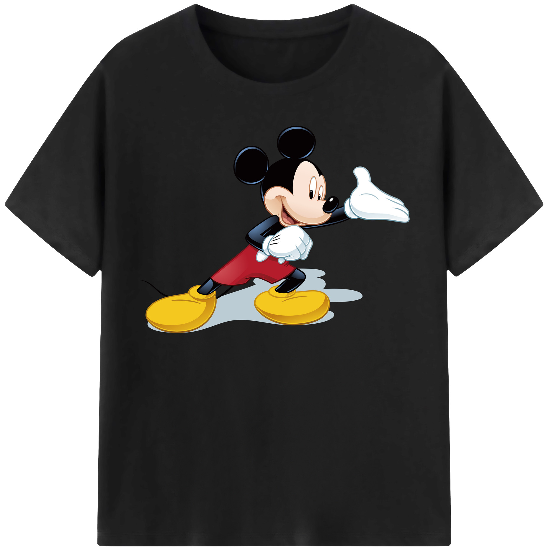 （画像用） ミッキーマウス Mickey Mouse レディースカジュアルプリントTシャツ（綿100％）