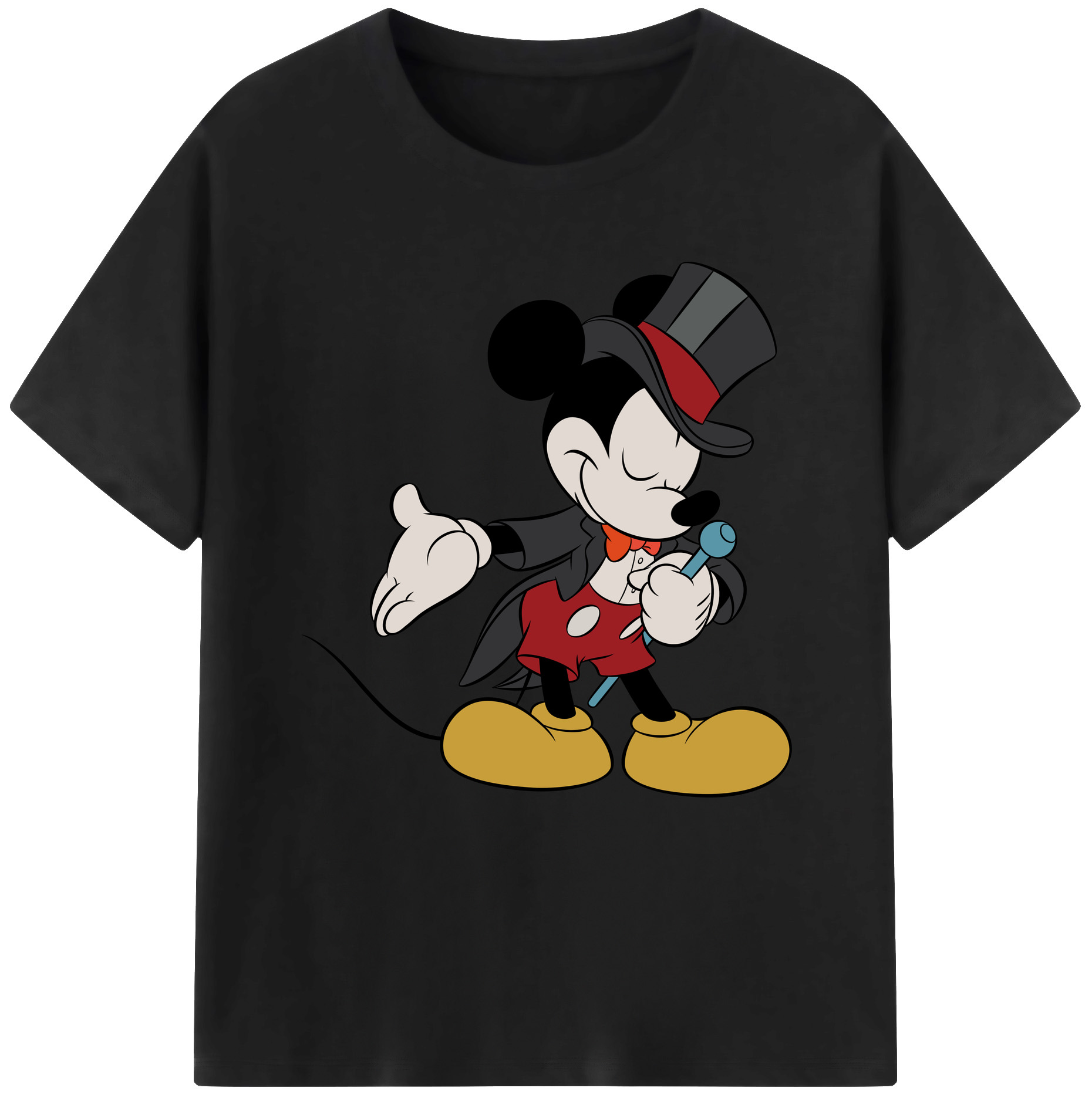 （画像用） ミッキーマウス Mickey Mouse レディースカジュアルプリントTシャツ（綿100％）