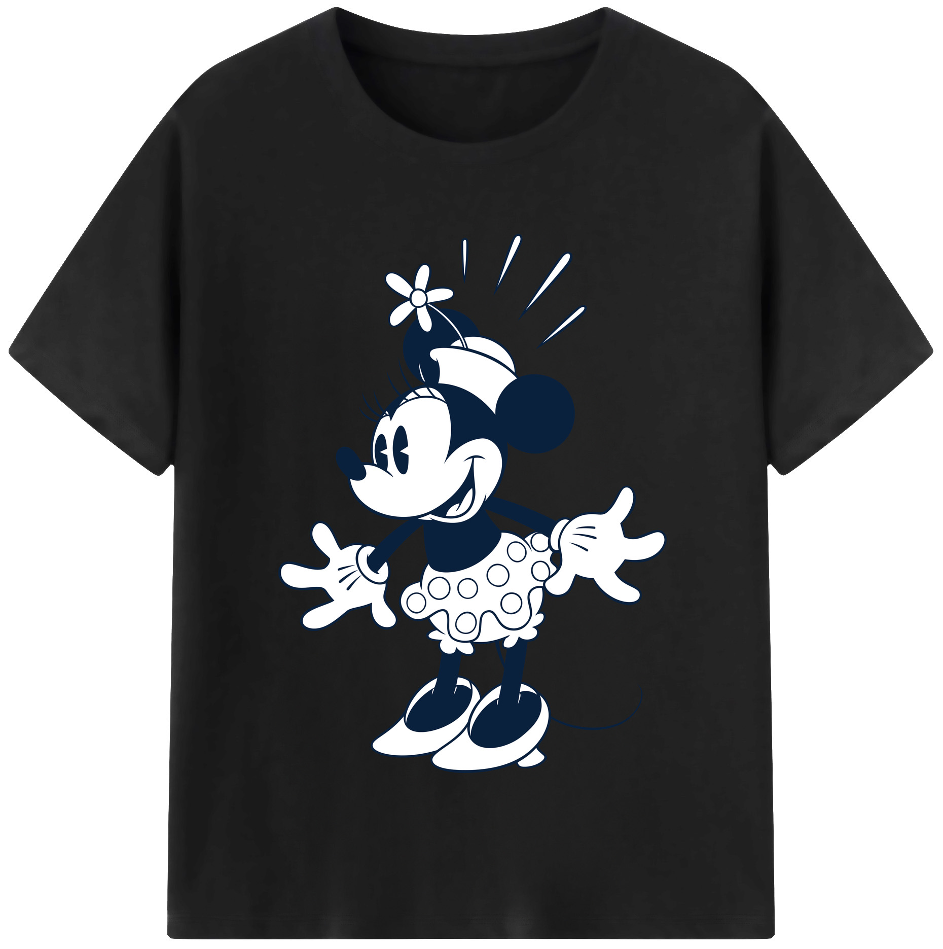 （画像用） ミッキーマウス Mickey Mouse レディースカジュアルプリントTシャツ（綿100％）