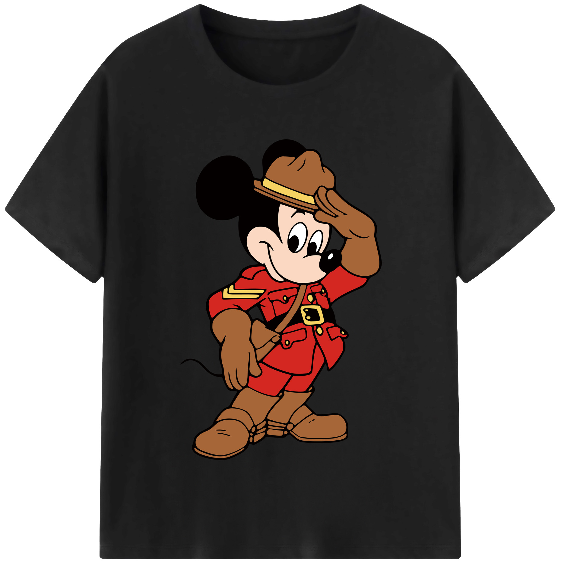 （画像用） ミッキーマウス Mickey Mouse レディースカジュアルプリントTシャツ（綿100％）