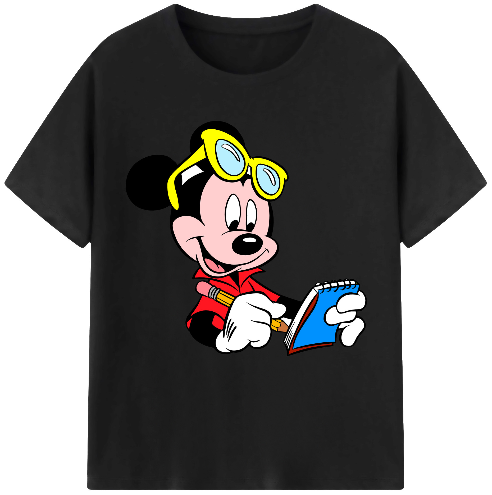 （画像用） ミッキーマウス Mickey Mouse レディースカジュアルプリントTシャツ（綿100％）