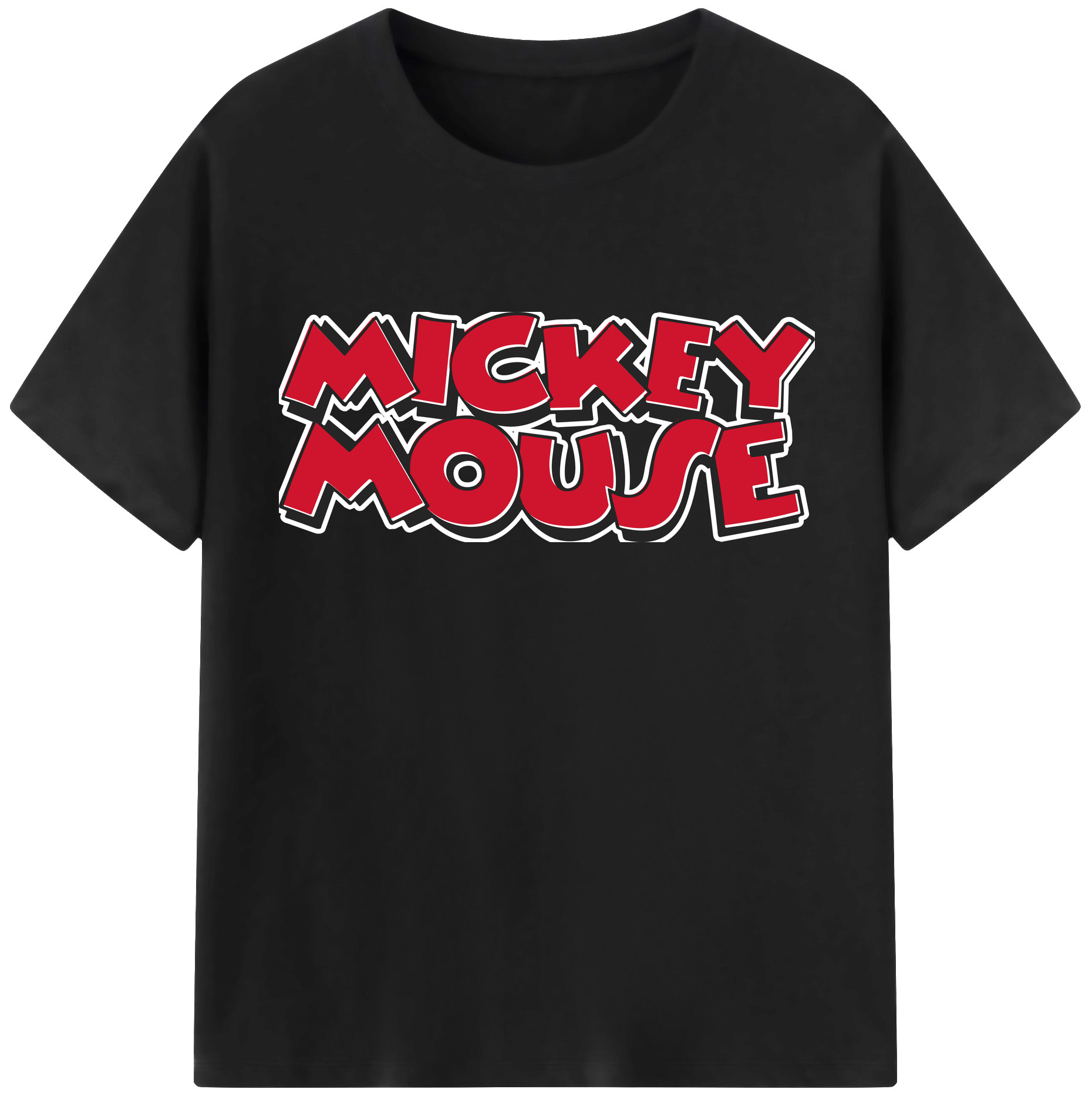 （画像用） ミッキーマウス Mickey Mouse レディースカジュアルプリントTシャツ（綿100％）