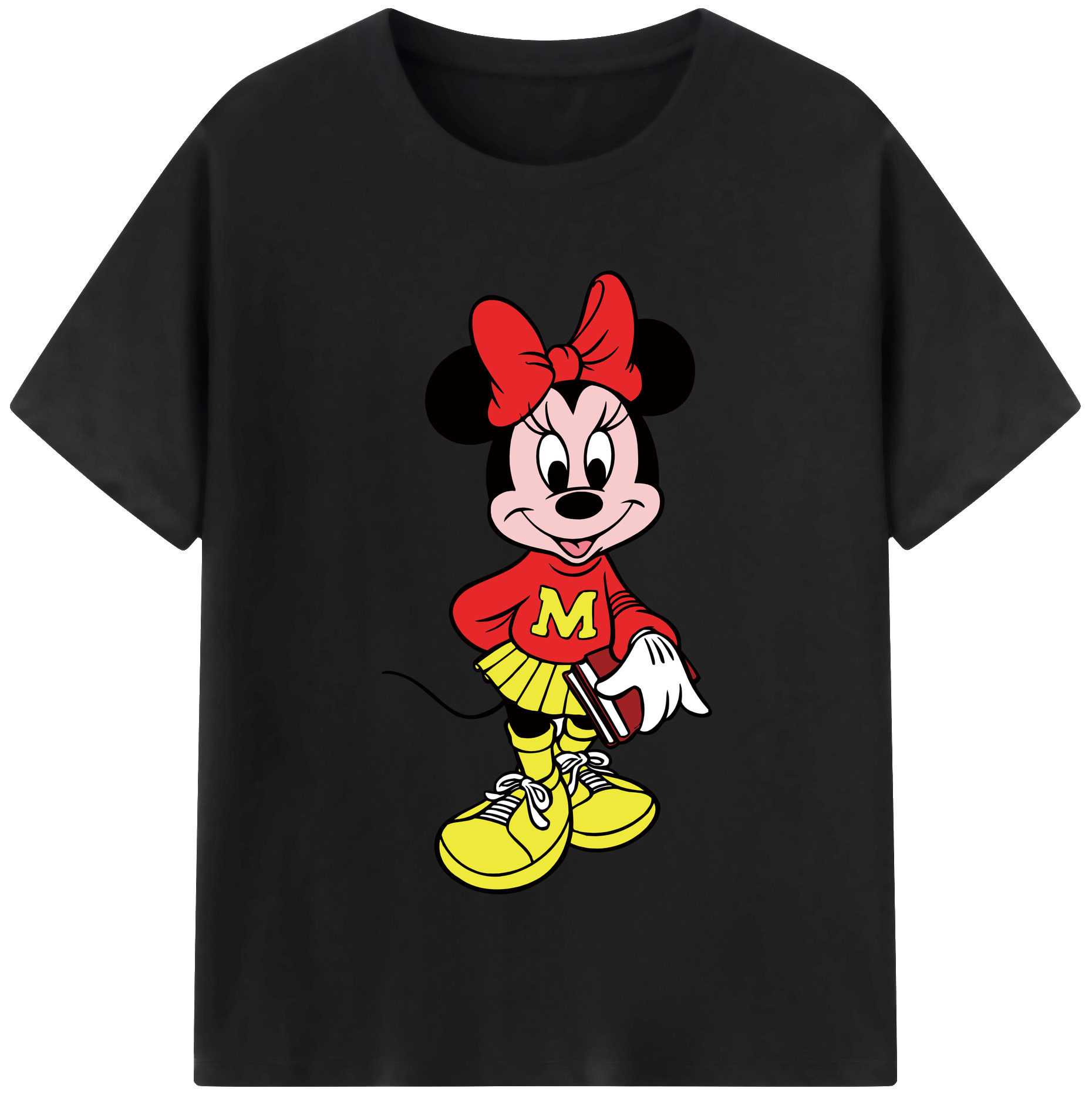 （画像用） ミッキーマウス Mickey Mouse レディースカジュアルプリントTシャツ（綿100％）