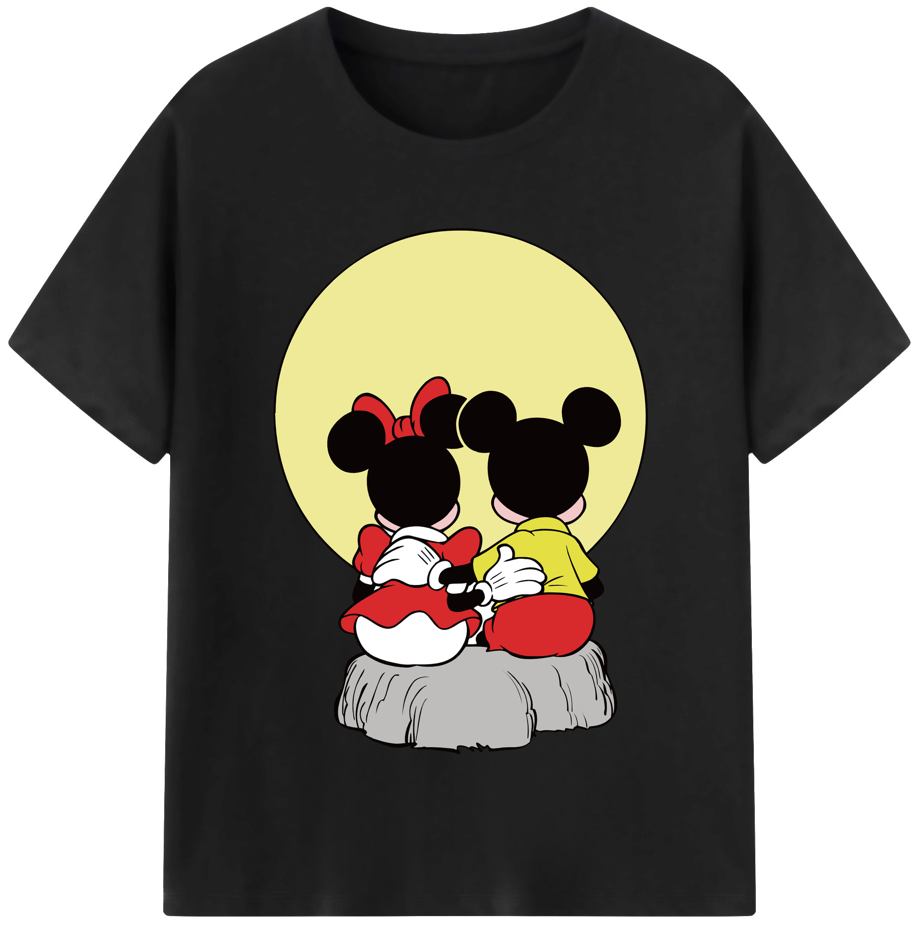 （画像用） ミッキーマウス Mickey Mouse レディースカジュアルプリントTシャツ（綿100％）
