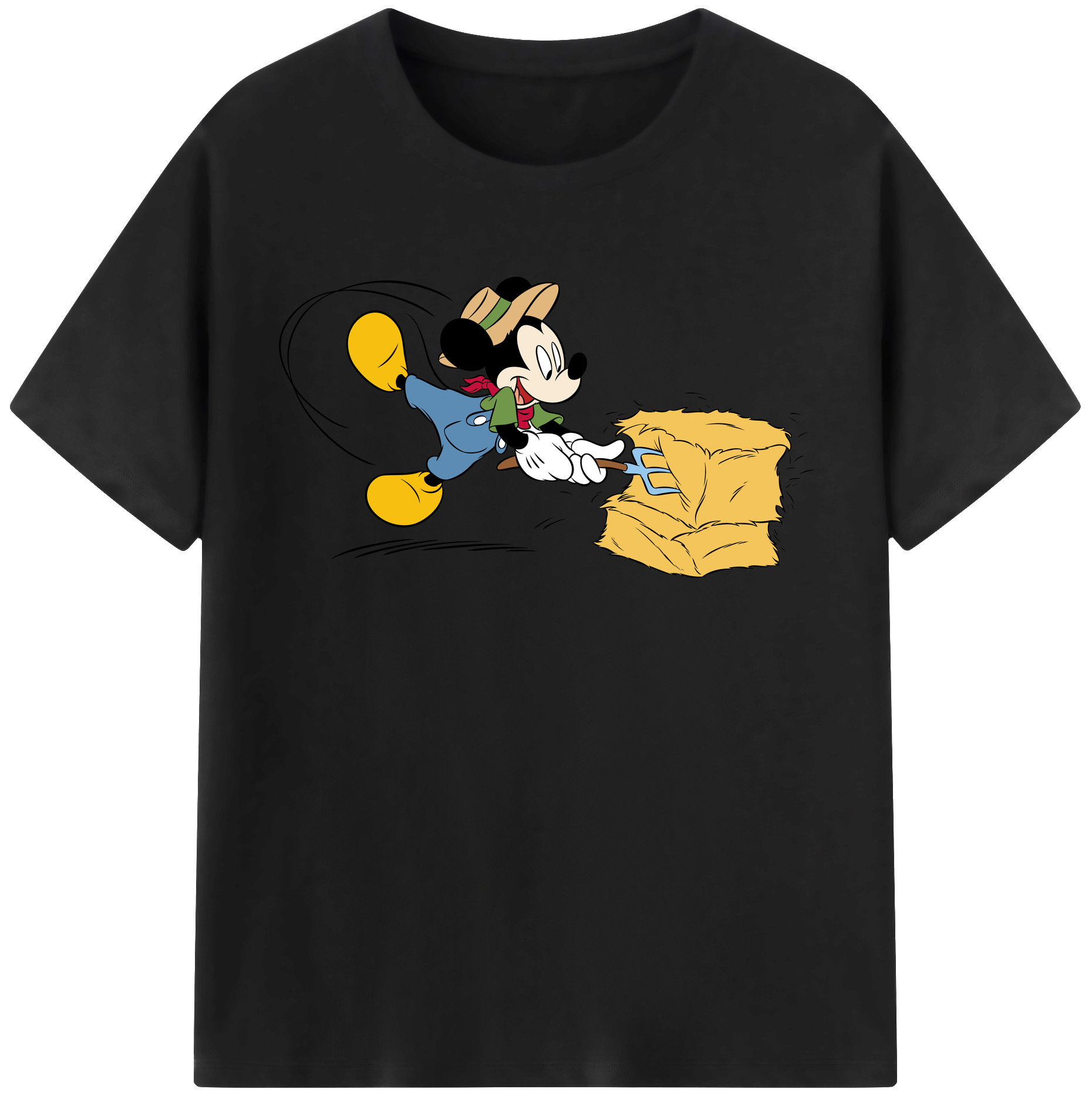 （画像用） ミッキーマウス Mickey Mouse レディースカジュアルプリントTシャツ（綿100％）