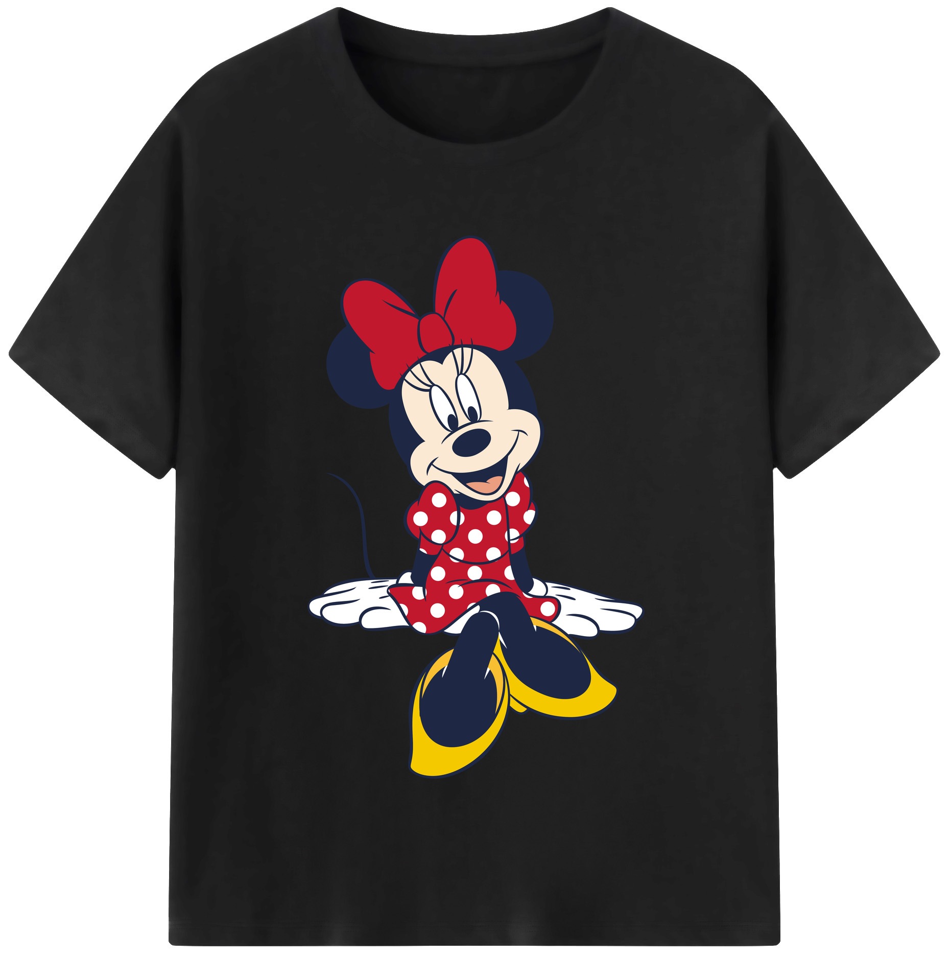 （画像用） ミッキーマウス Mickey Mouse レディースカジュアルプリントTシャツ（綿100％）