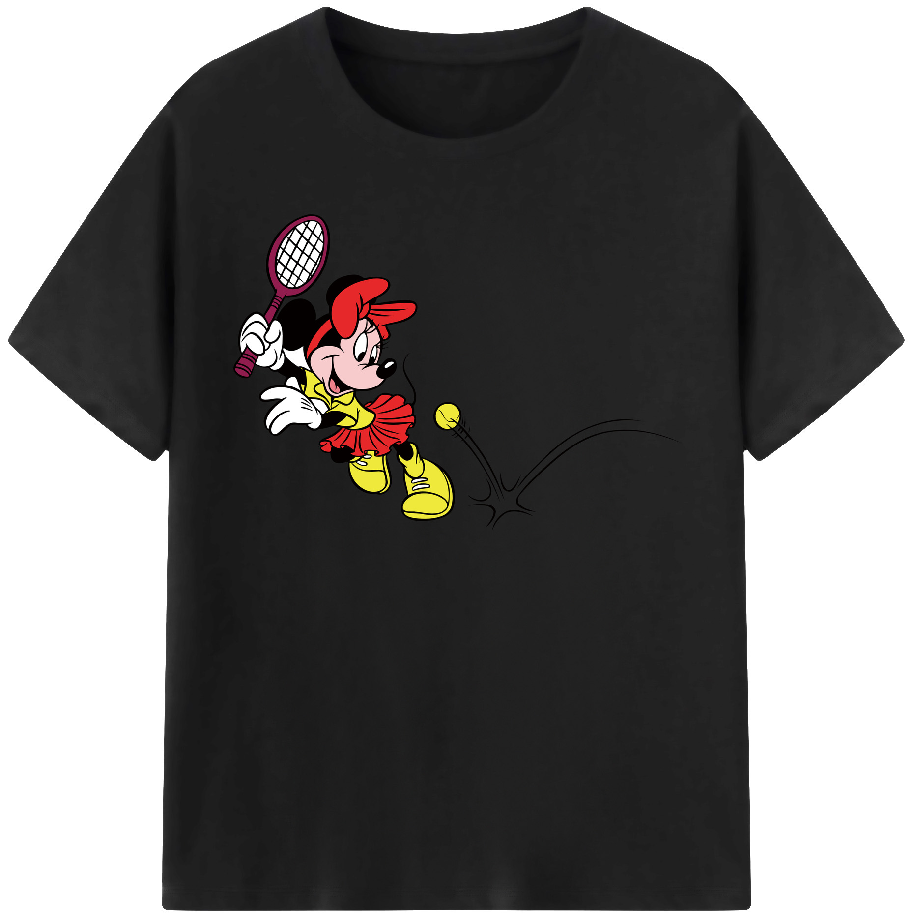 （画像用） ミッキーマウス Mickey Mouse レディースカジュアルプリントTシャツ（綿100％）