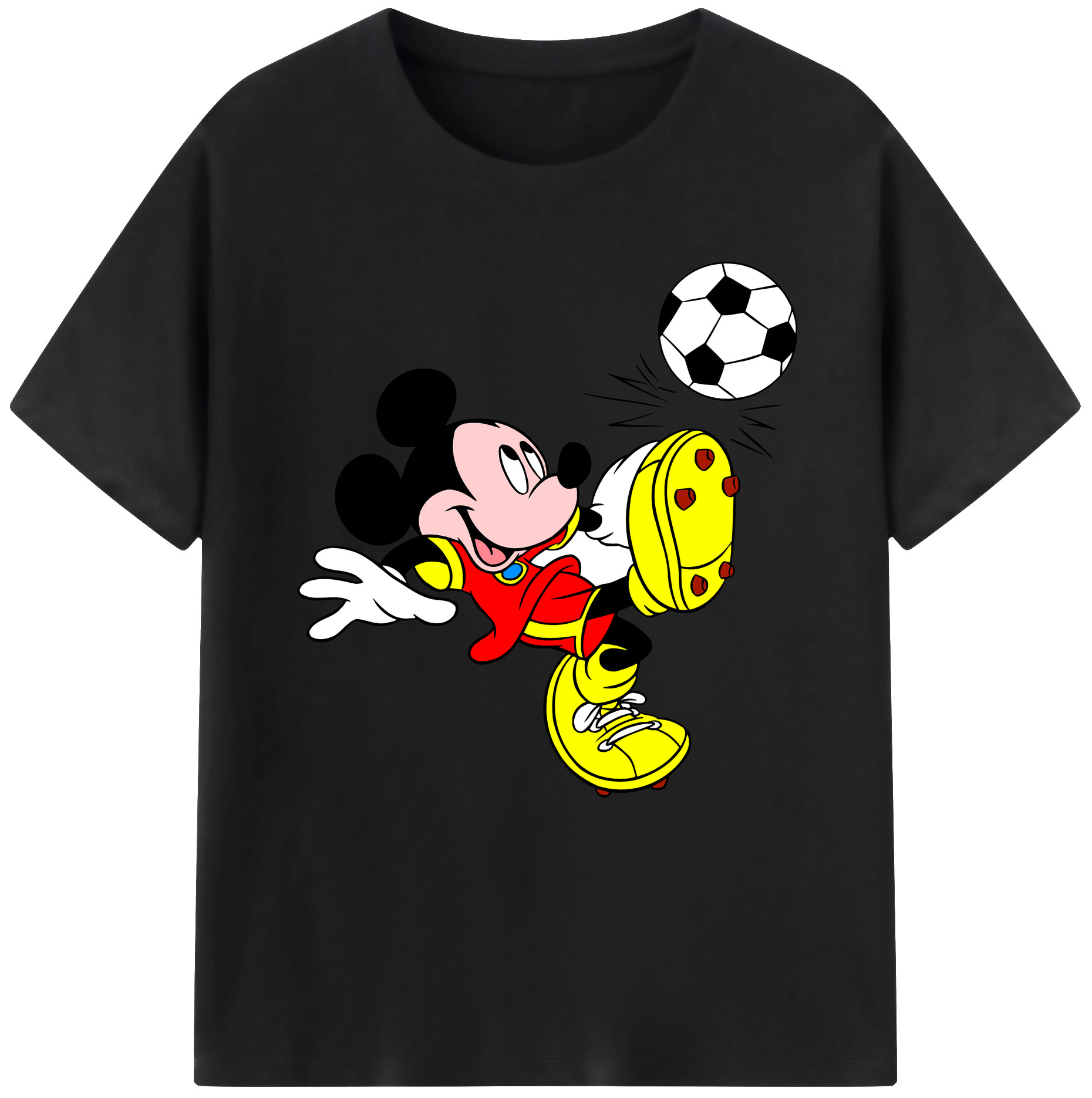 （画像用） ミッキーマウス Mickey Mouse レディースカジュアルプリントTシャツ（綿100％）